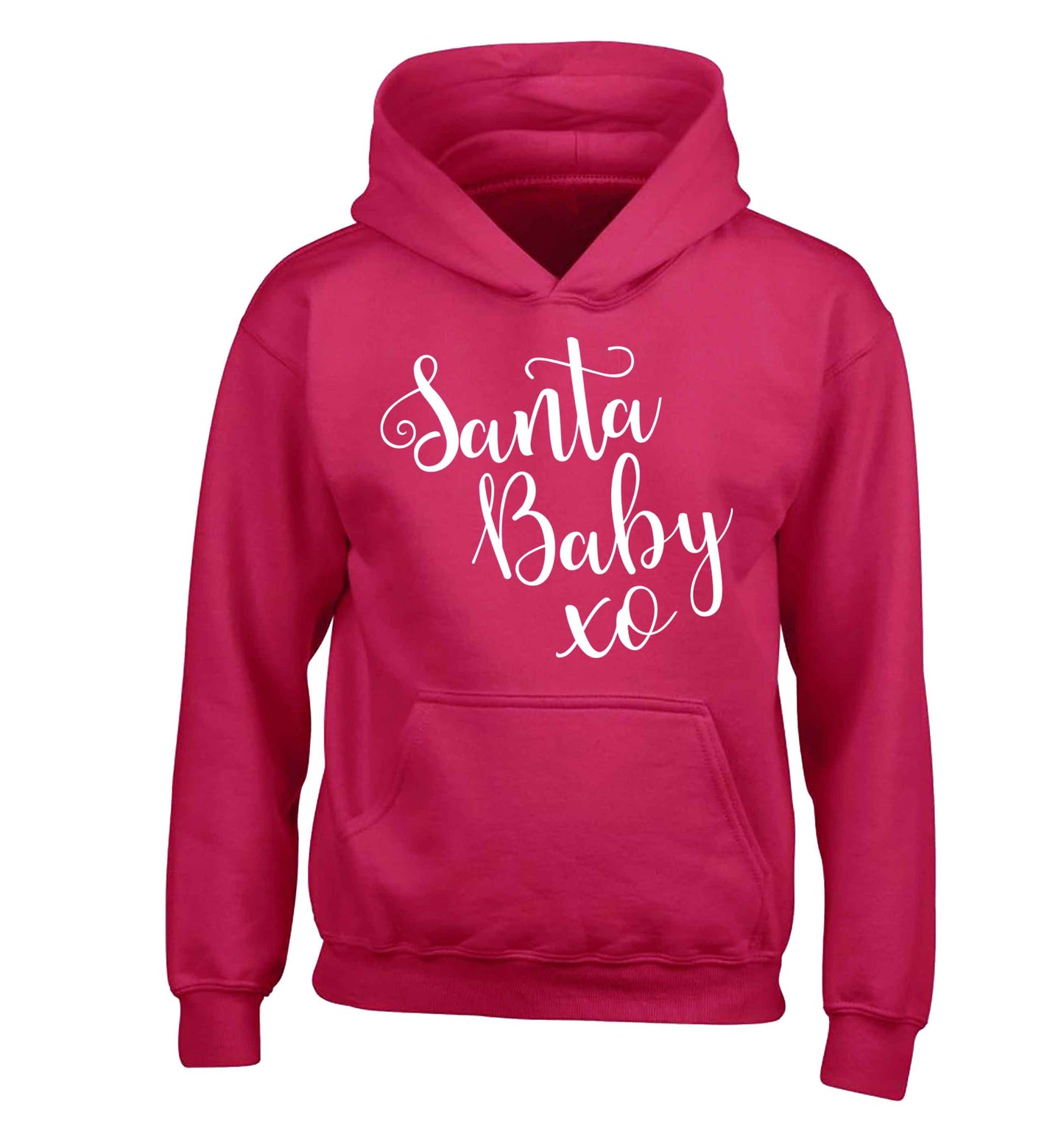 Santa baby children's pink hoodie 12-13 Years