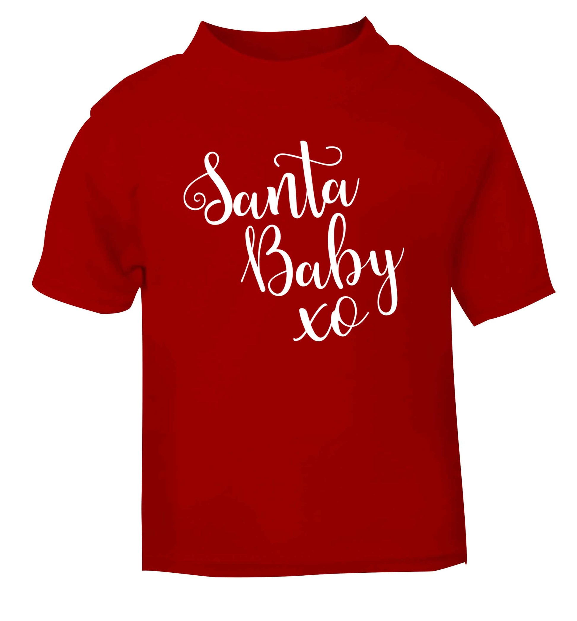 Santa baby red Baby Toddler Tshirt 2 Years