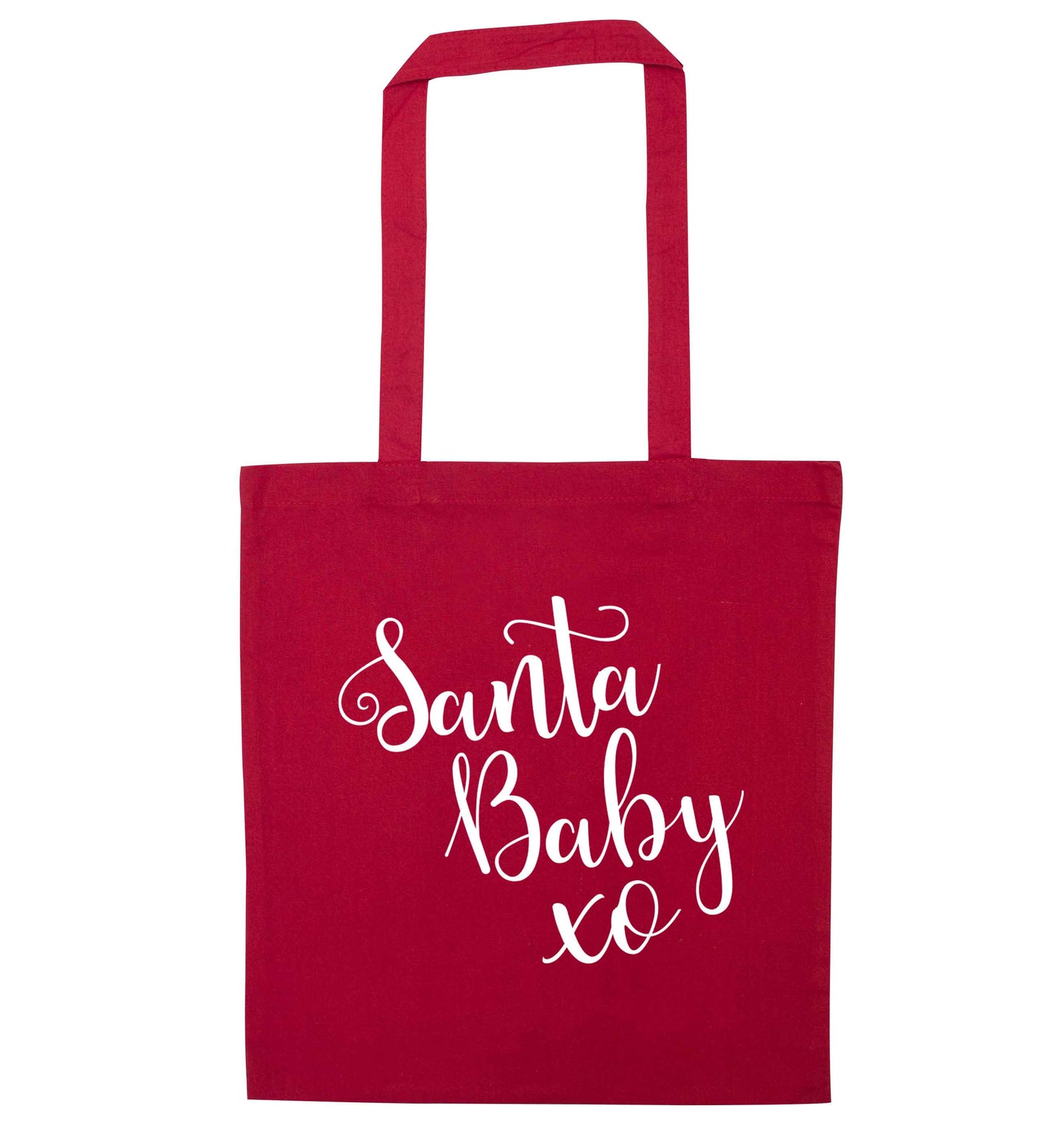 Santa baby red tote bag