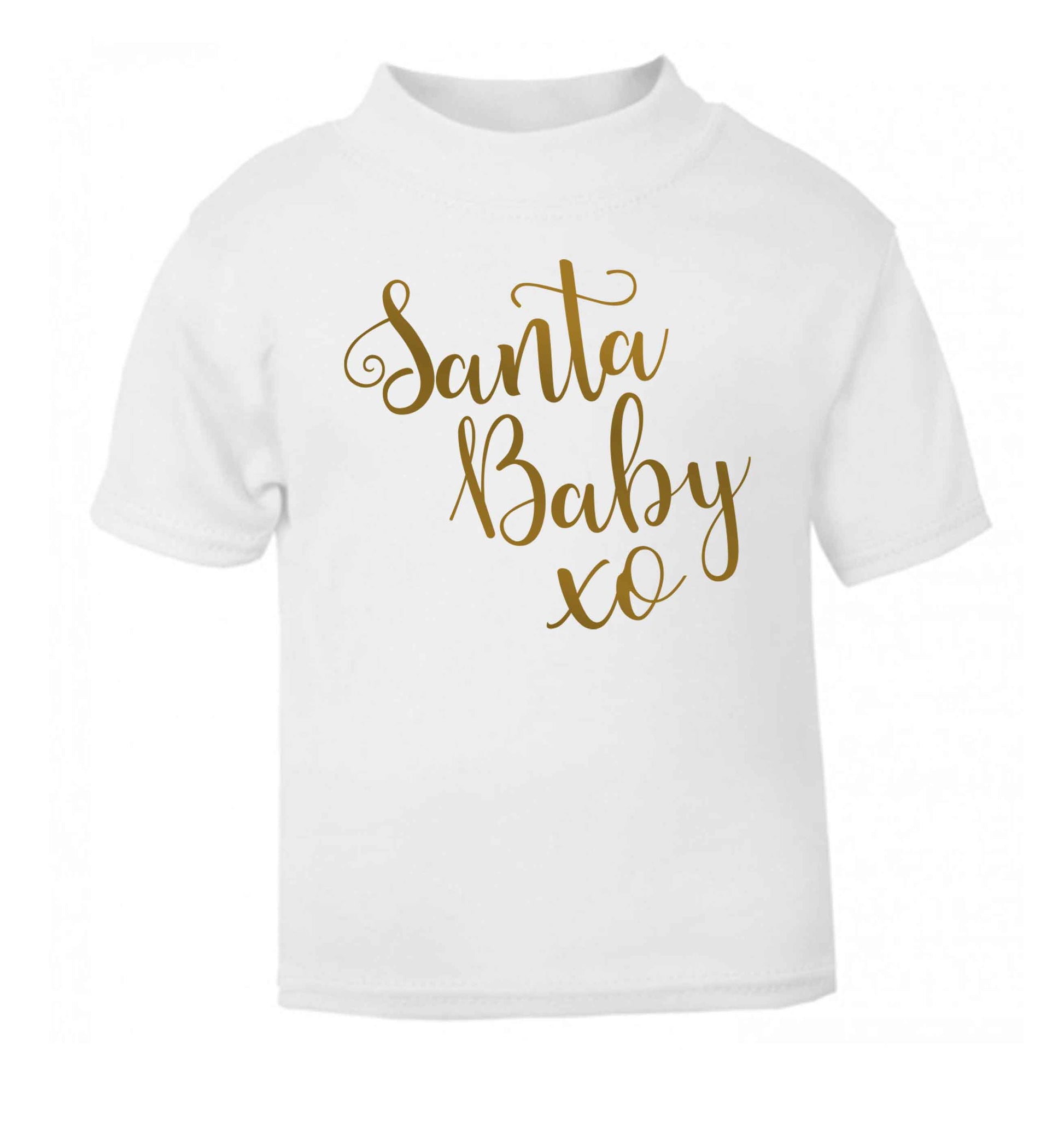 Santa baby white Baby Toddler Tshirt 2 Years