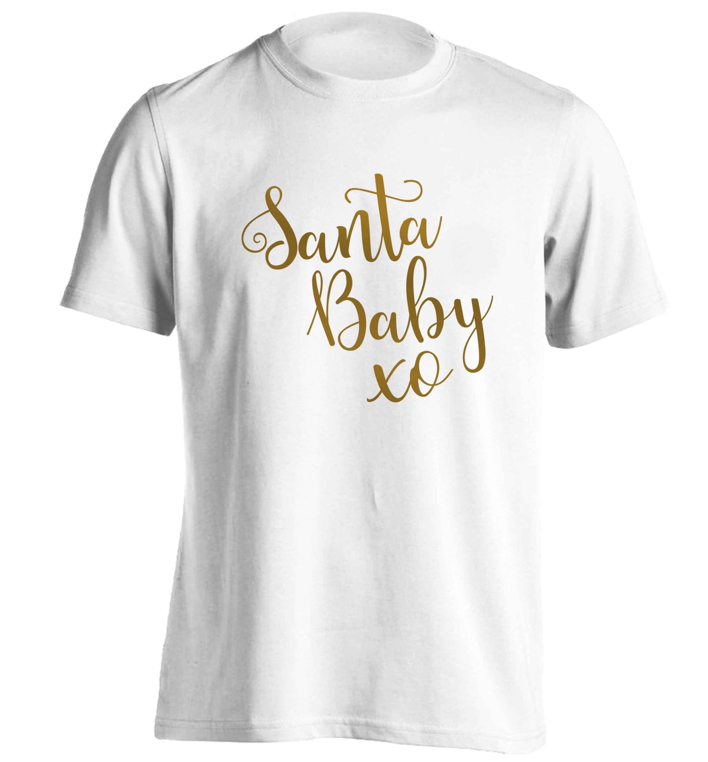 Santa baby adults unisex white Tshirt 2XL