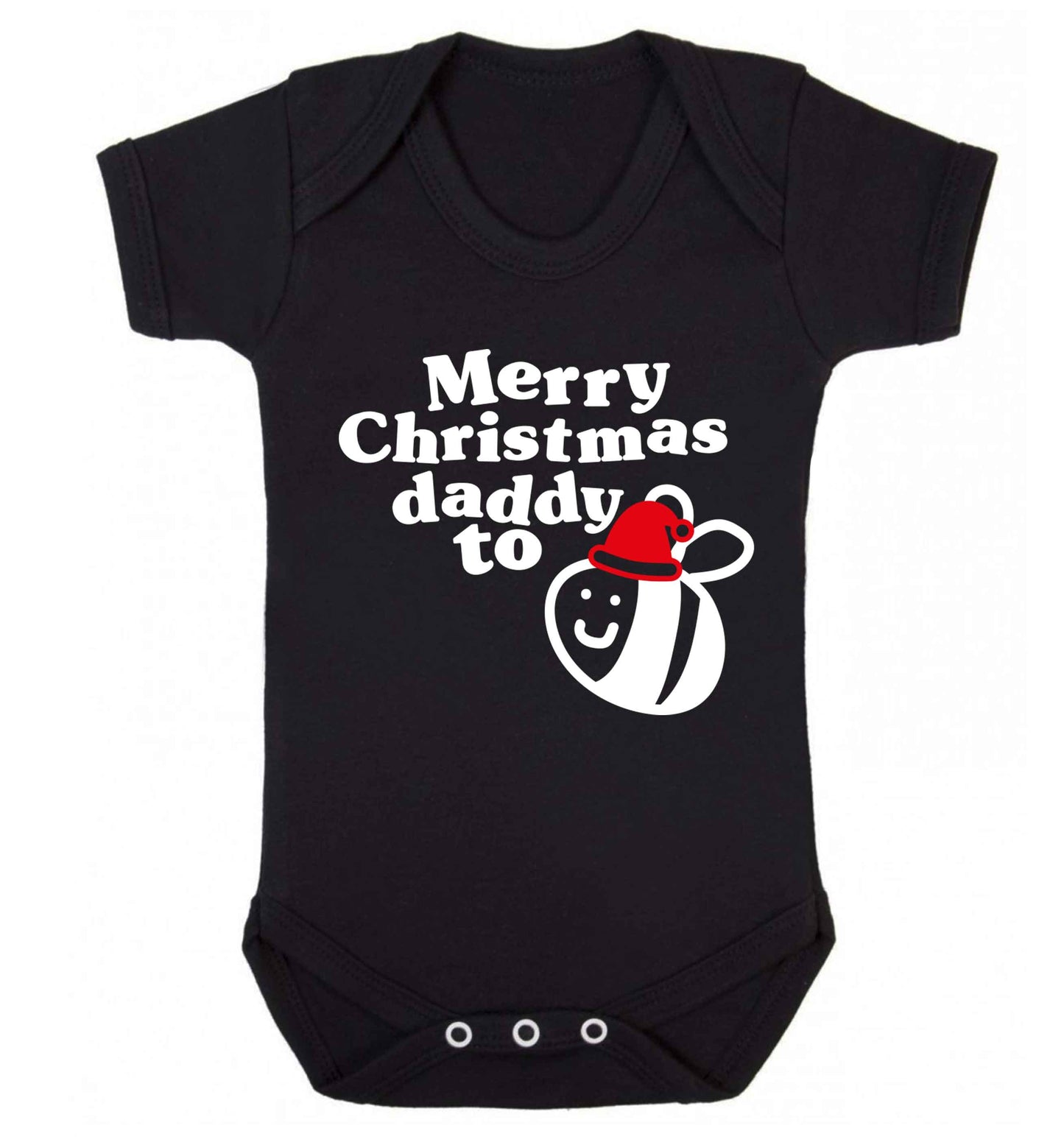 Merry Christmas daddy to be Baby Vest black 18-24 months