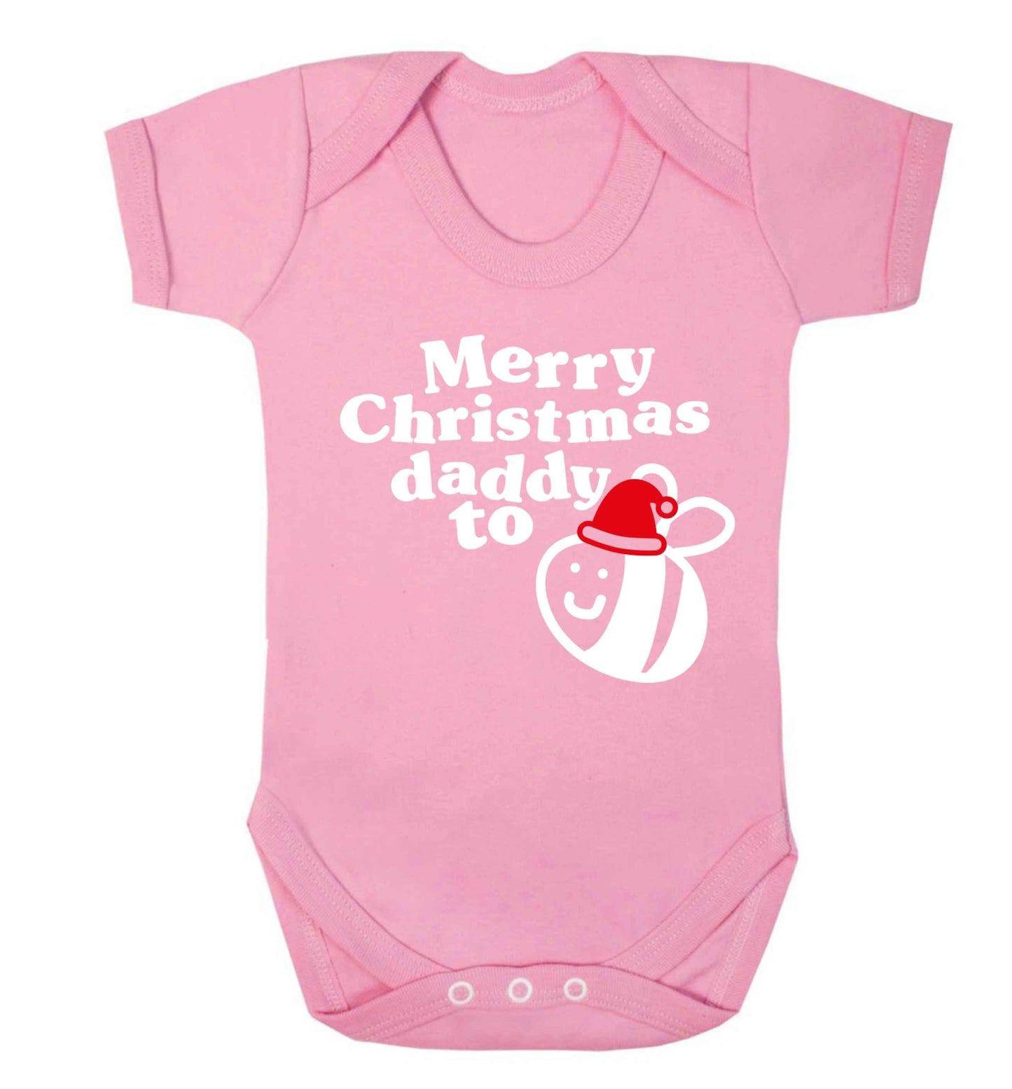 Merry Christmas daddy to be Baby Vest pale pink 18-24 months