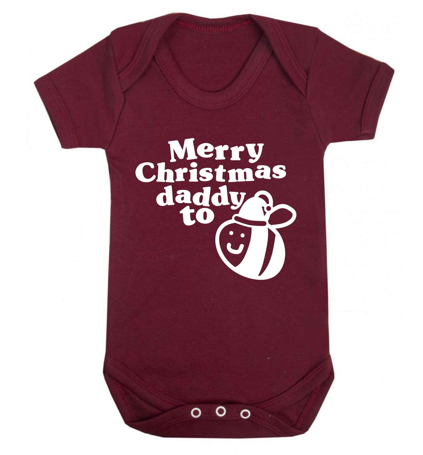 Merry Christmas daddy to be Baby Vest maroon 18-24 months