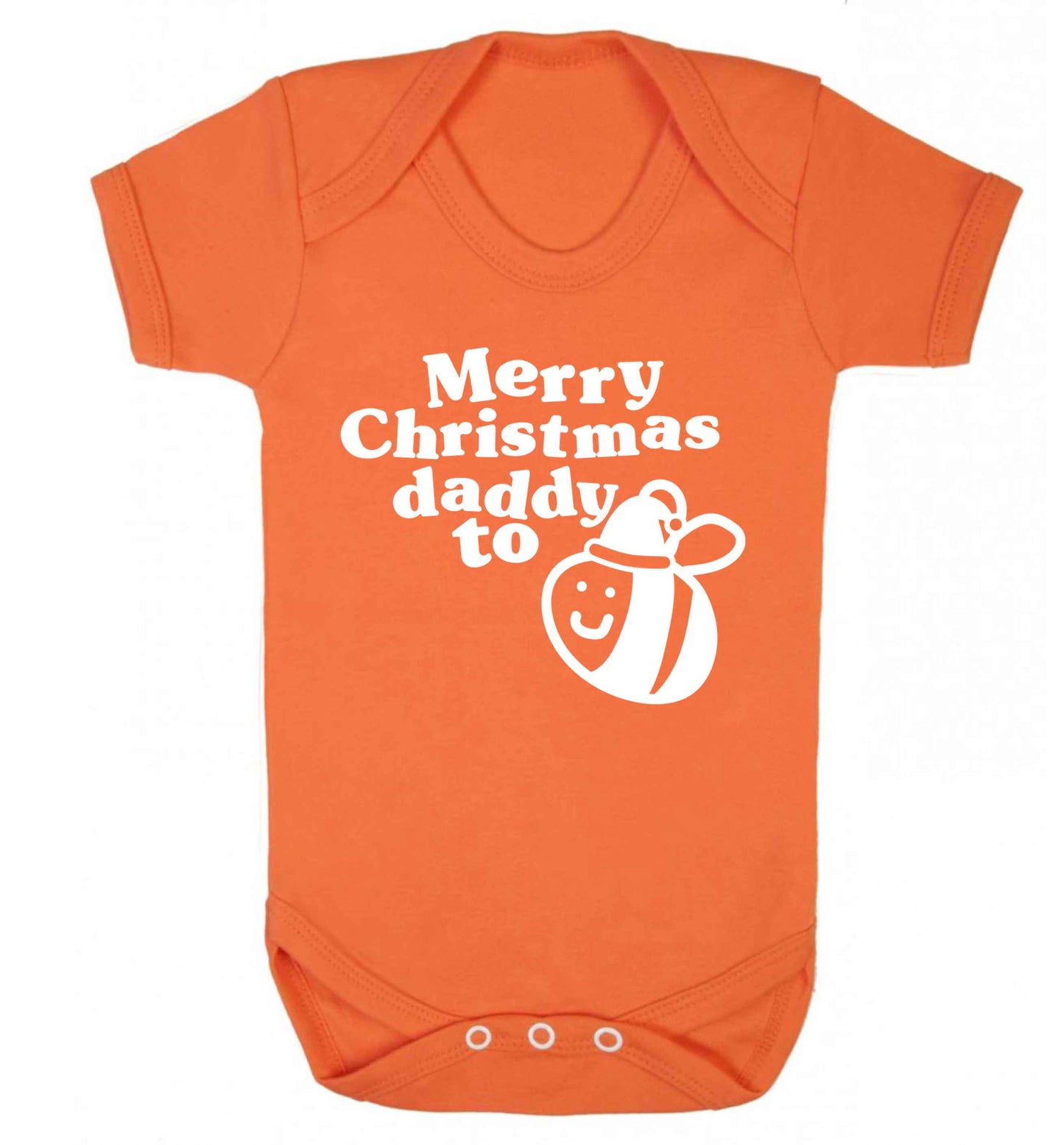Merry Christmas daddy to be Baby Vest orange 18-24 months