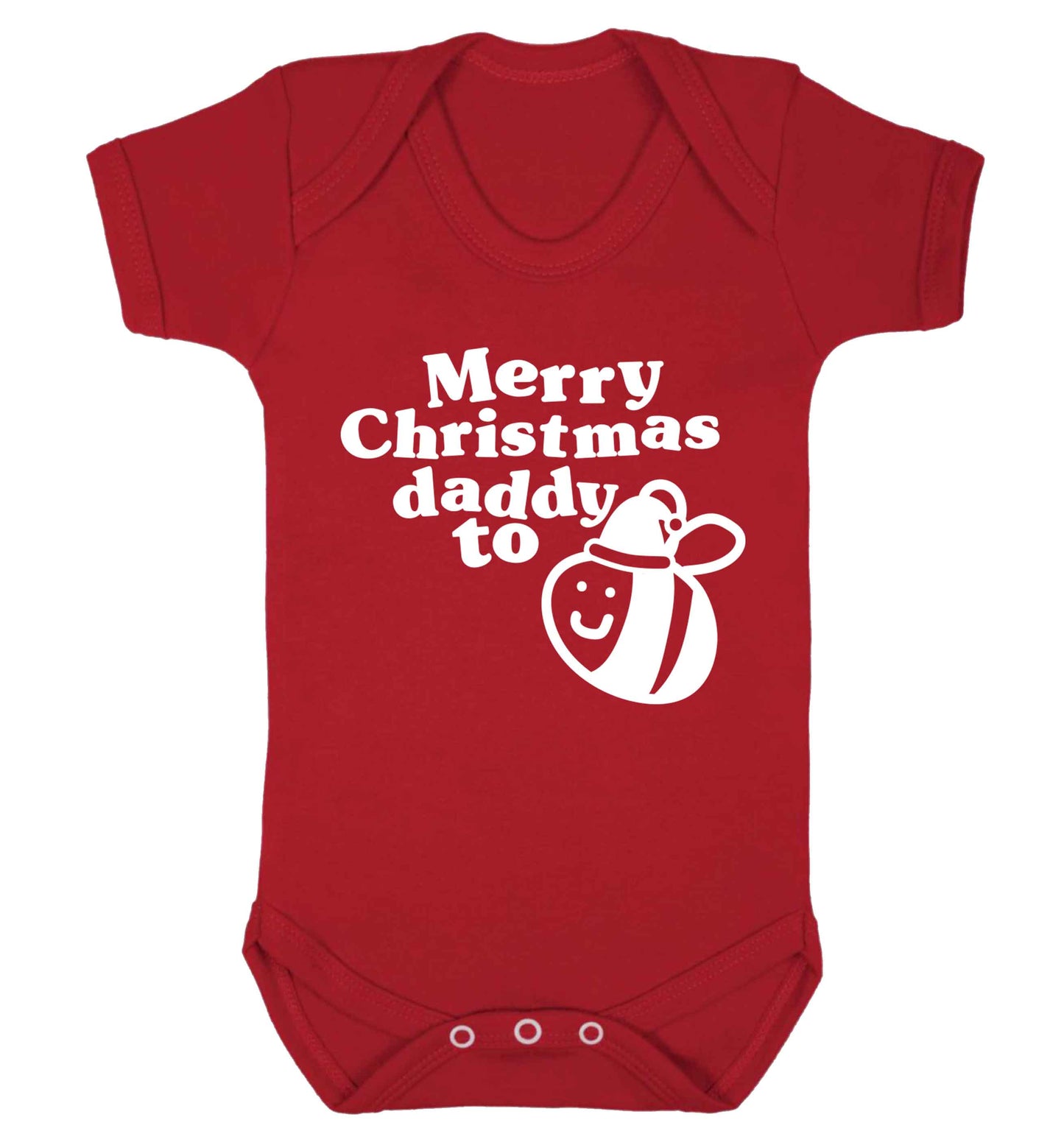 Merry Christmas daddy to be Baby Vest red 18-24 months