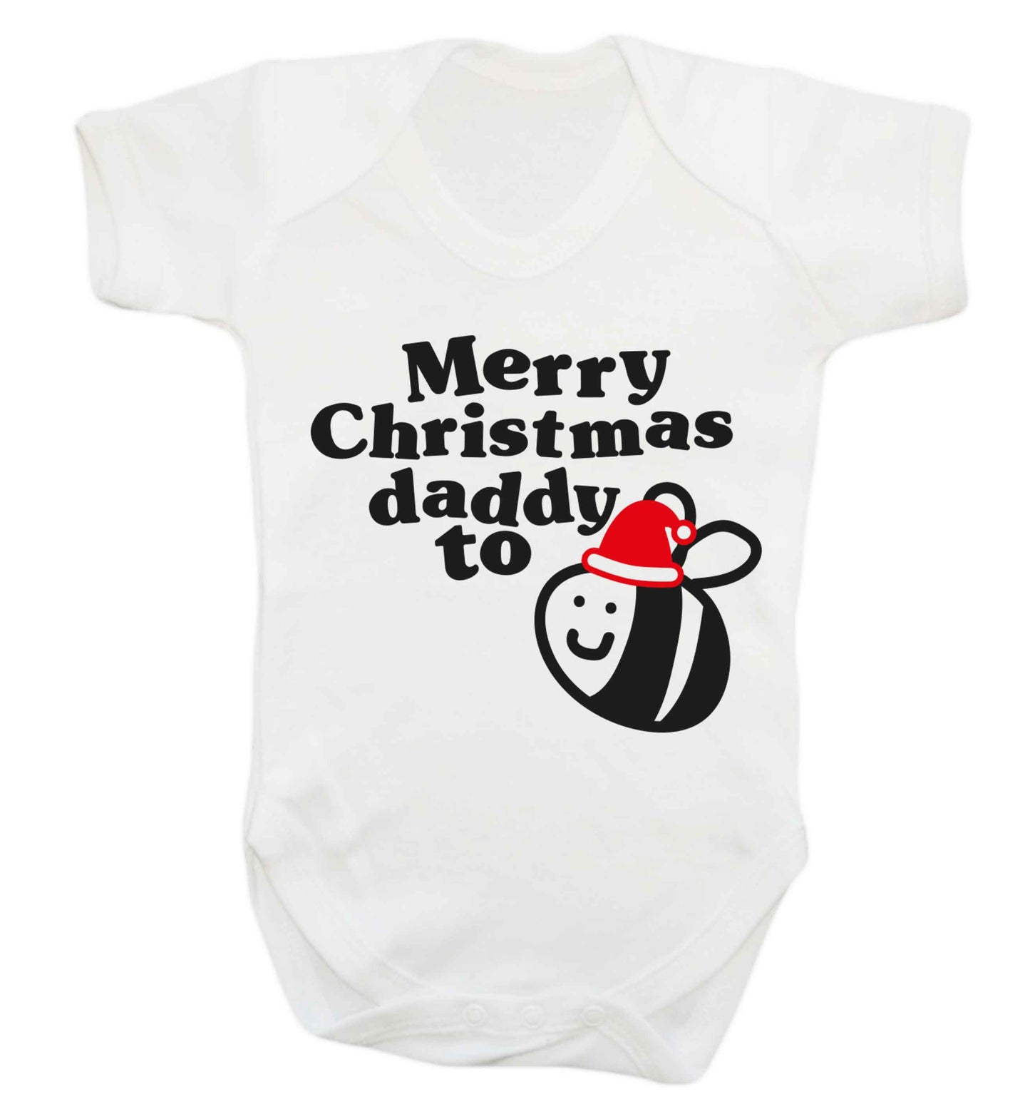 Merry Christmas daddy to be Baby Vest white 18-24 months