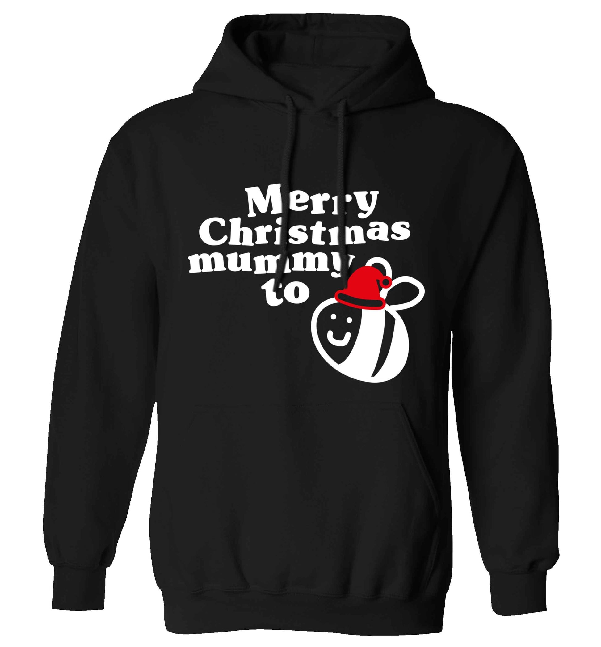 Merry Christmas mummy to be adults unisex black hoodie 2XL