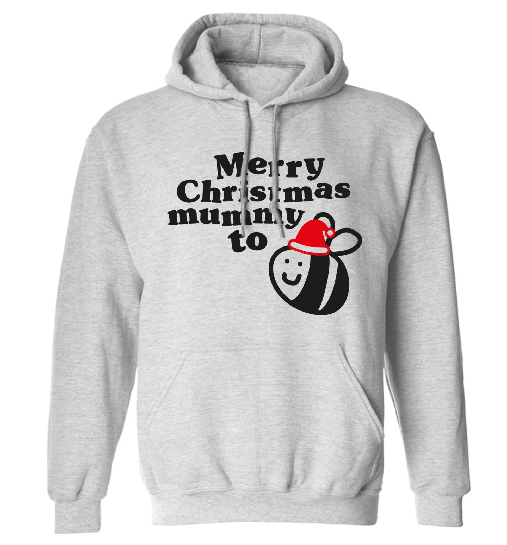 Merry Christmas mummy to be adults unisex grey hoodie 2XL