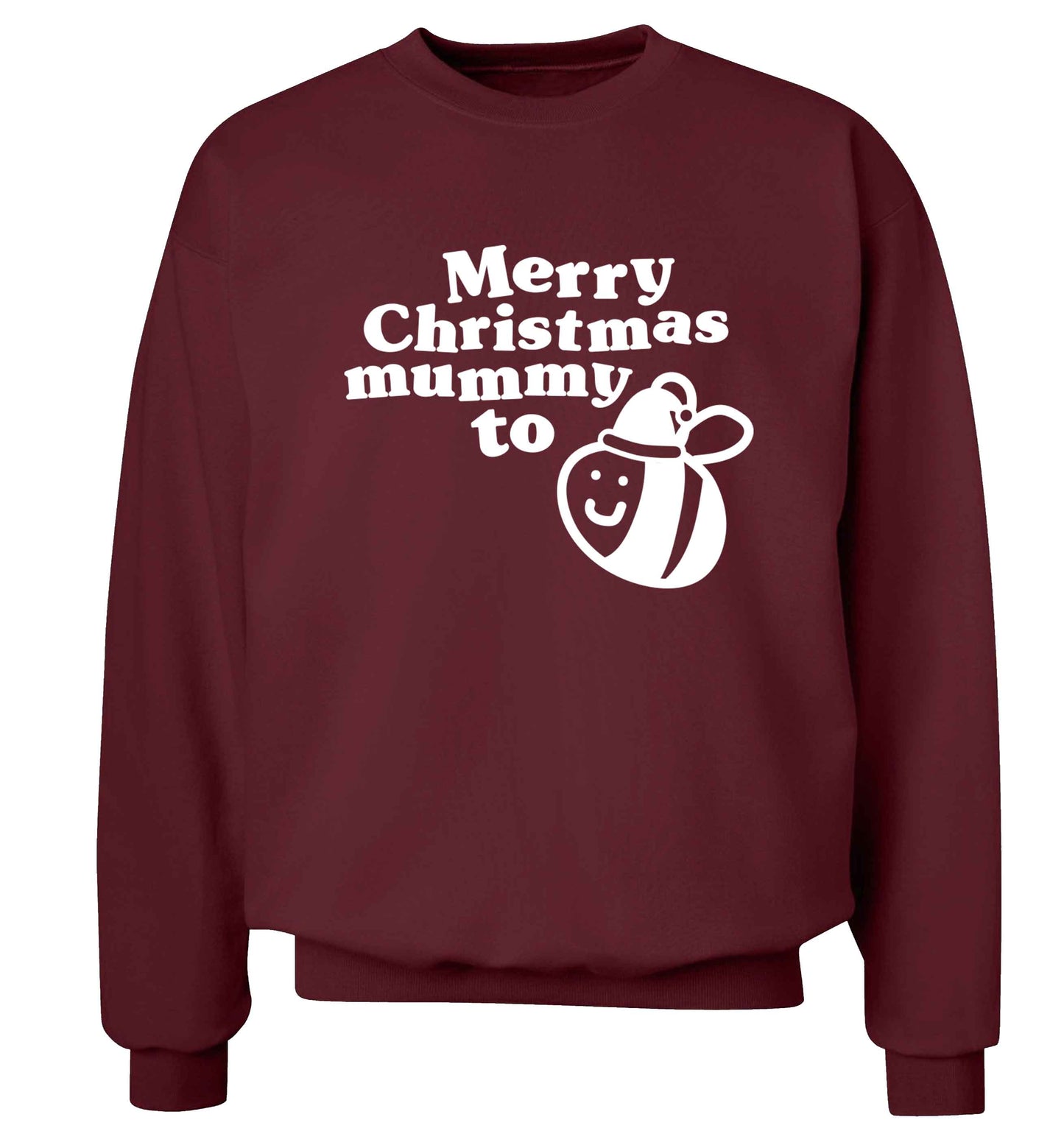 Merry Christmas mummy to be Adult's unisex maroon Sweater 2XL