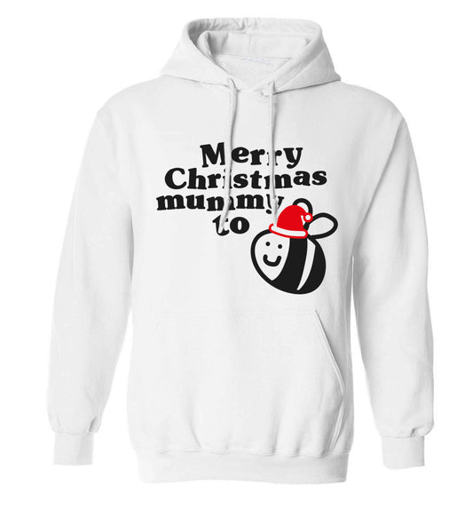 Merry Christmas mummy to be adults unisex white hoodie 2XL
