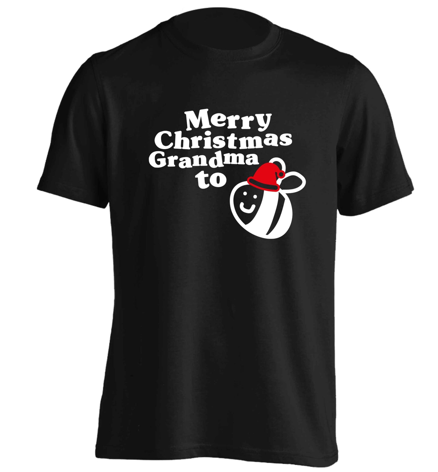 Merry Christmas grandma to be adults unisex black Tshirt 2XL