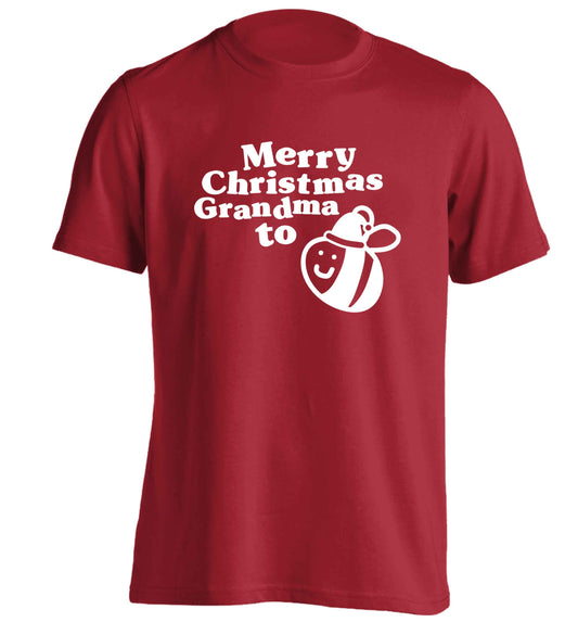 Merry Christmas grandma to be adults unisex red Tshirt 2XL