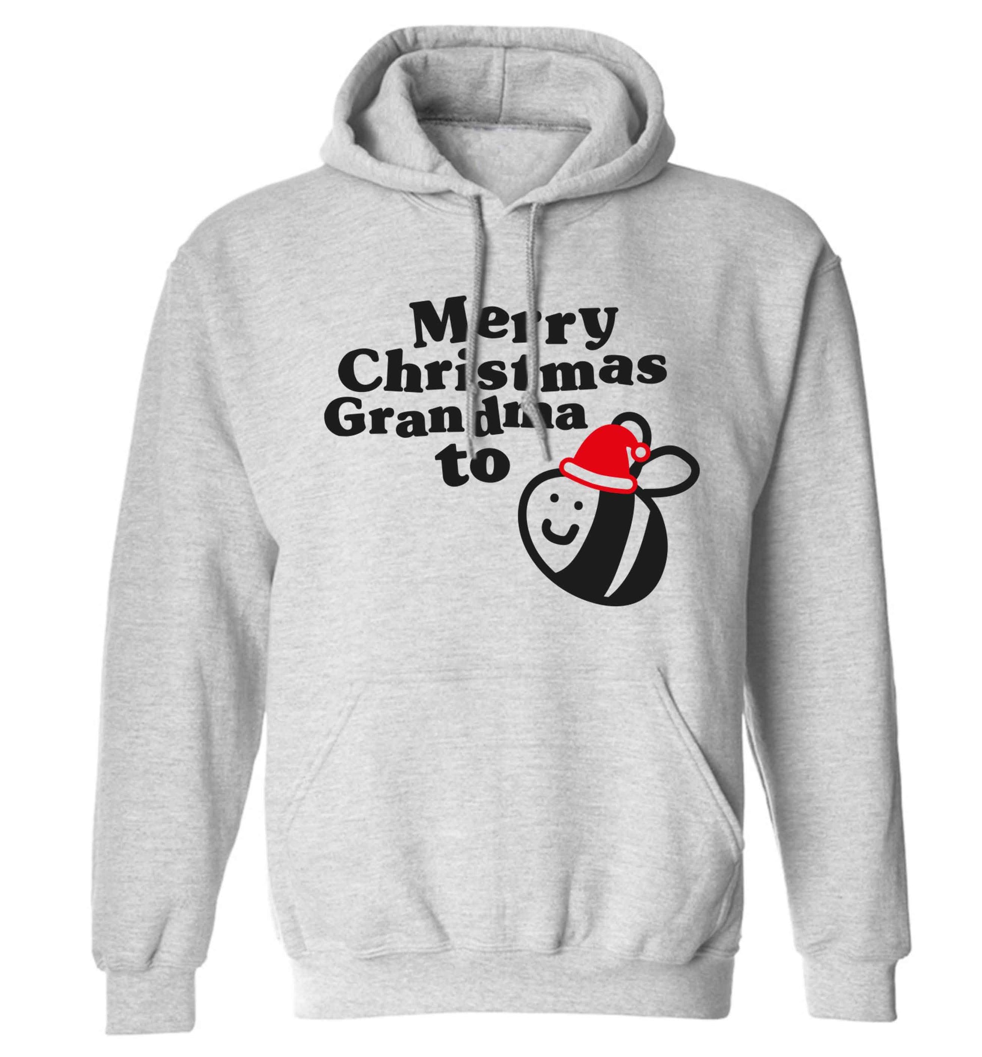 Merry Christmas grandma to be adults unisex grey hoodie 2XL