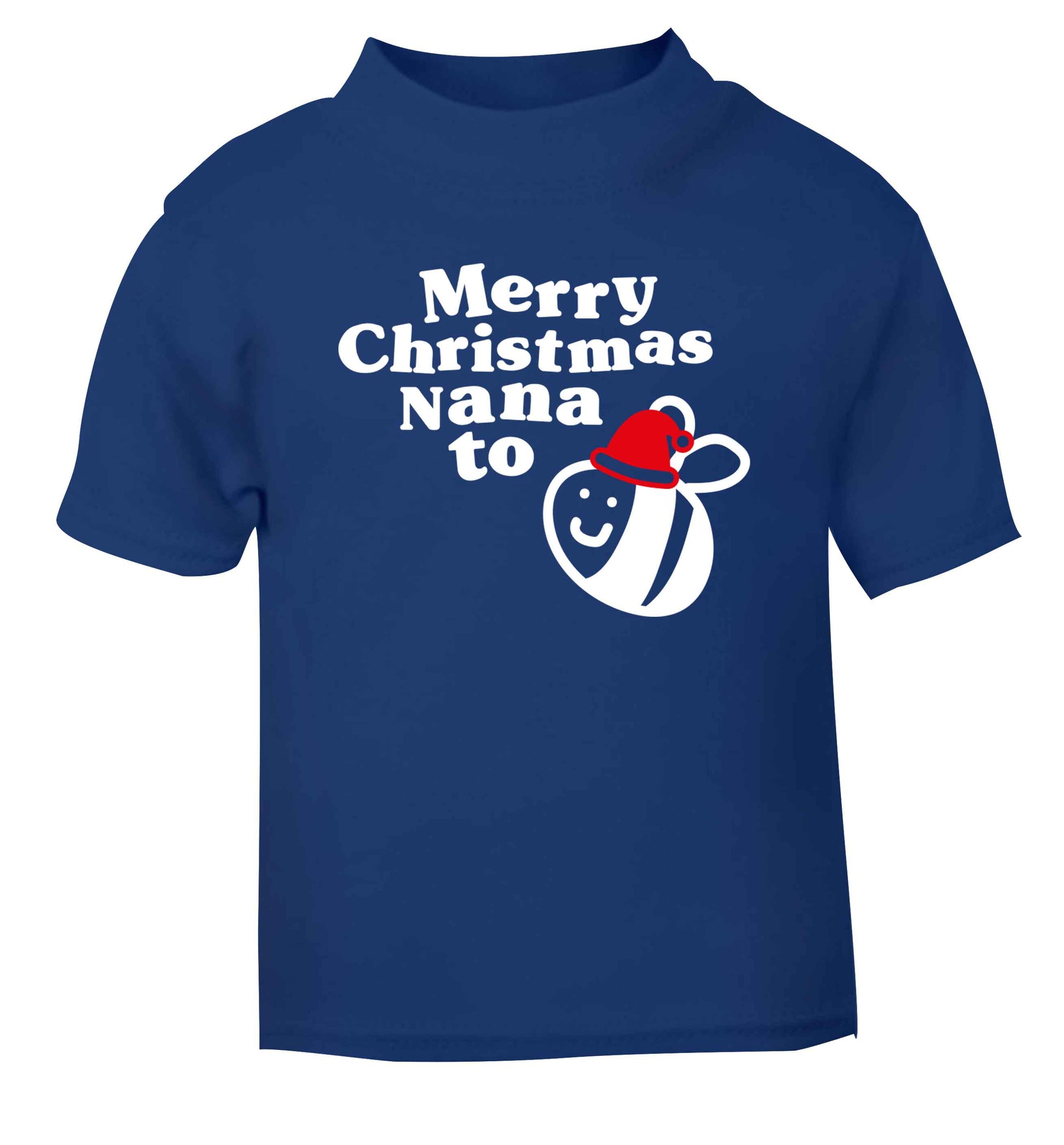 Merry Christmas nana to be blue Baby Toddler Tshirt 2 Years