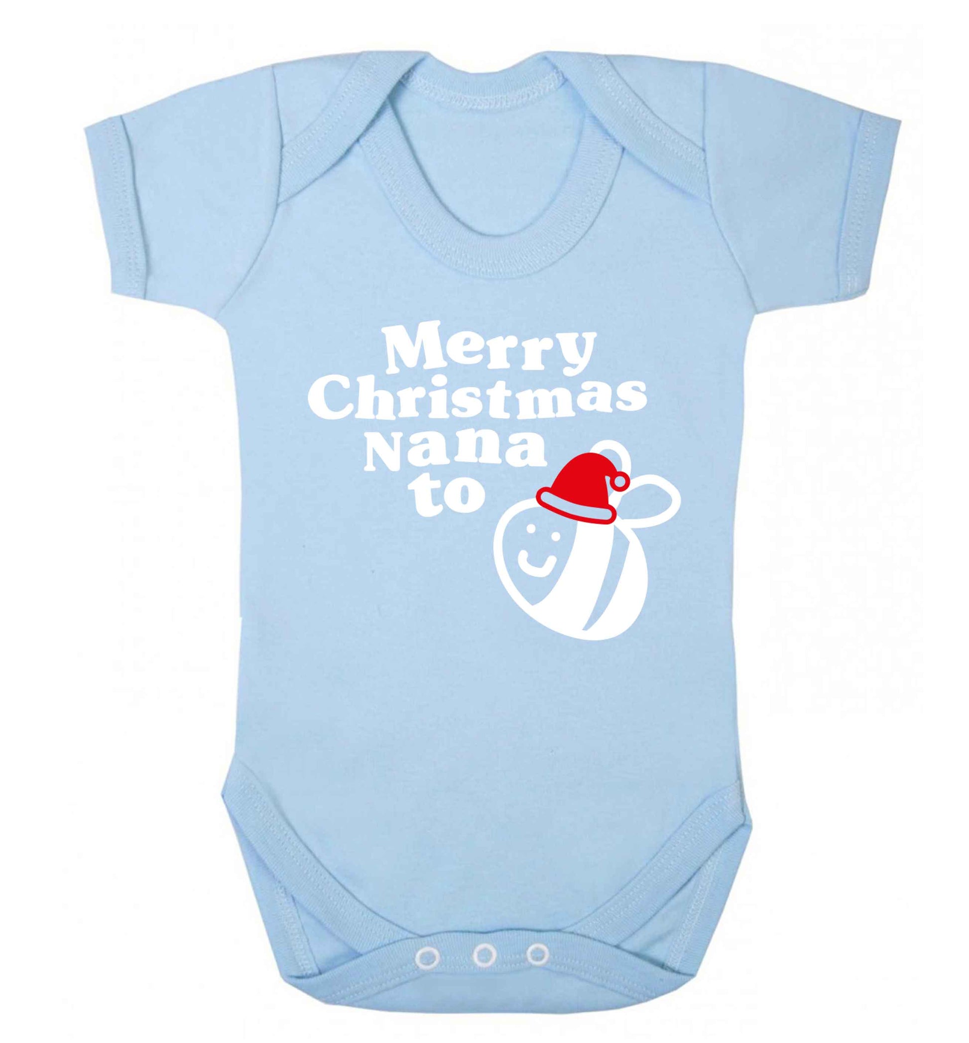 Merry Christmas nana to be Baby Vest pale blue 18-24 months