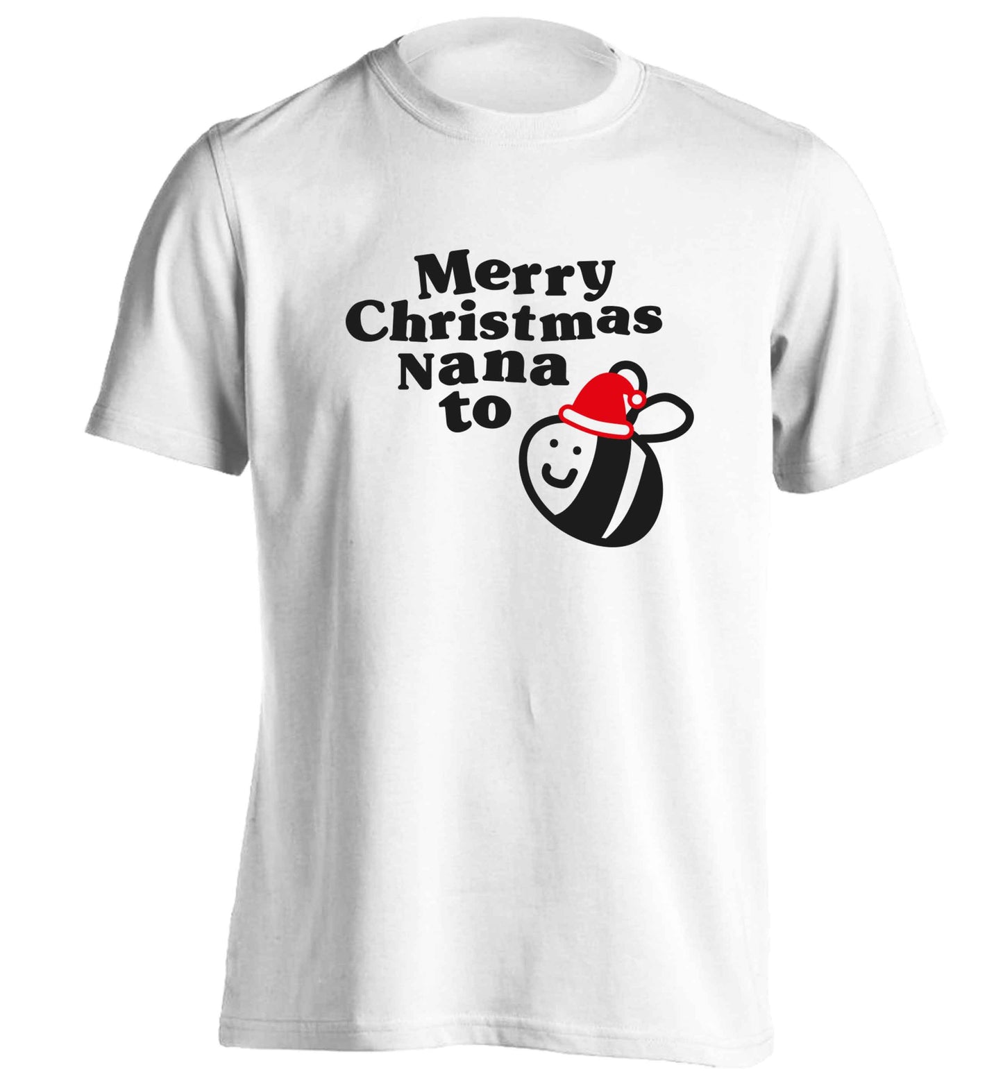 Merry Christmas nana to be adults unisex white Tshirt 2XL