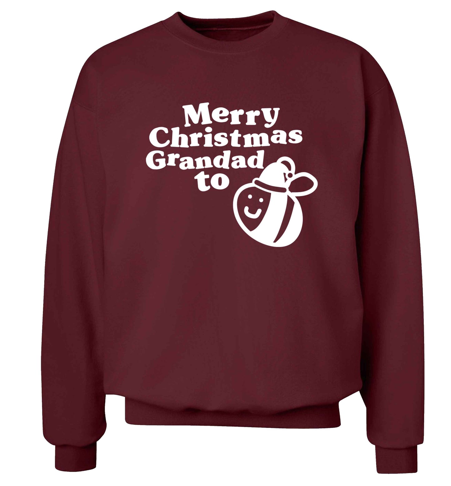 Merry Christmas grandad to be Adult's unisex maroon Sweater 2XL