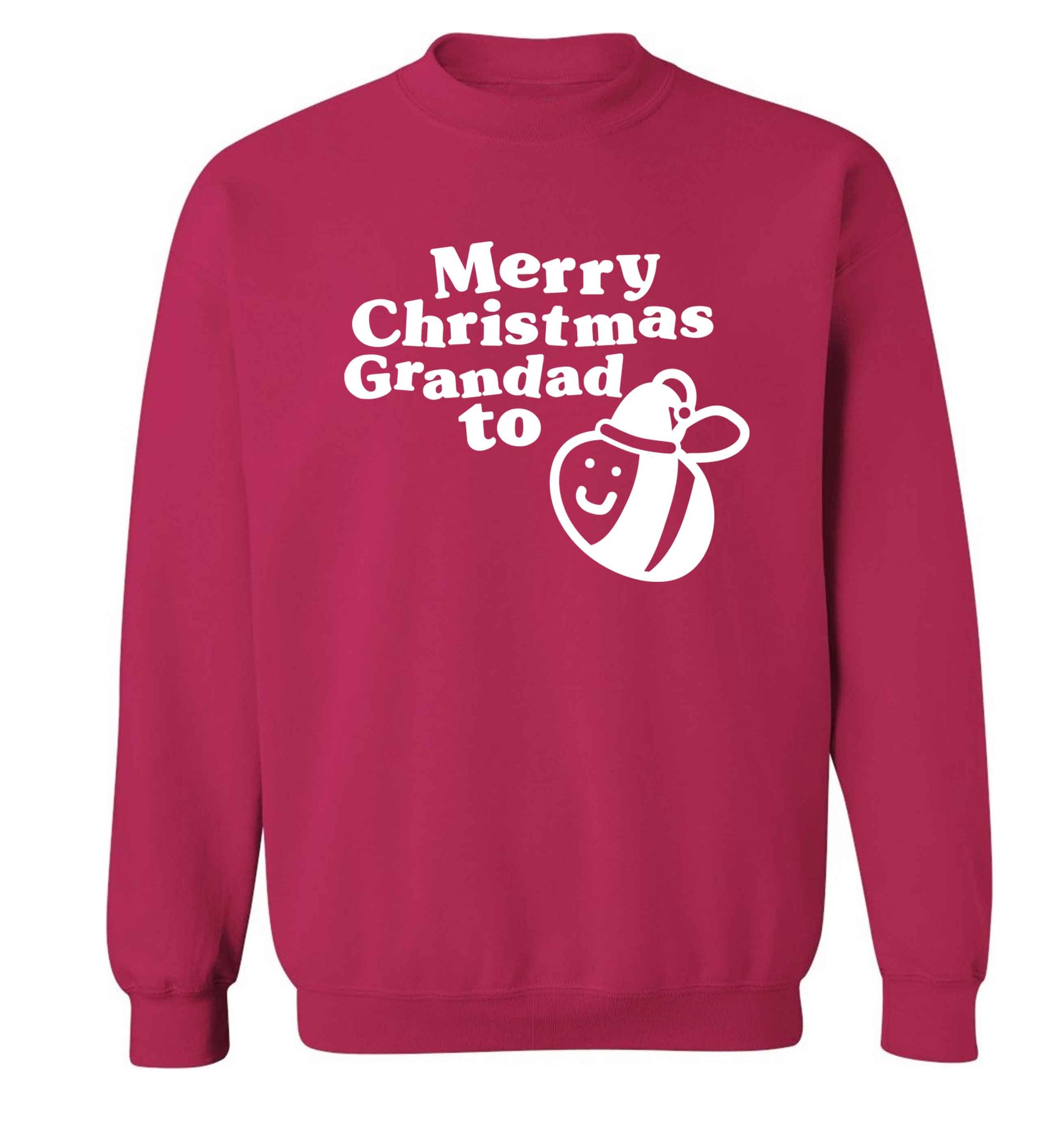 Merry Christmas grandad to be Adult's unisex pink Sweater 2XL