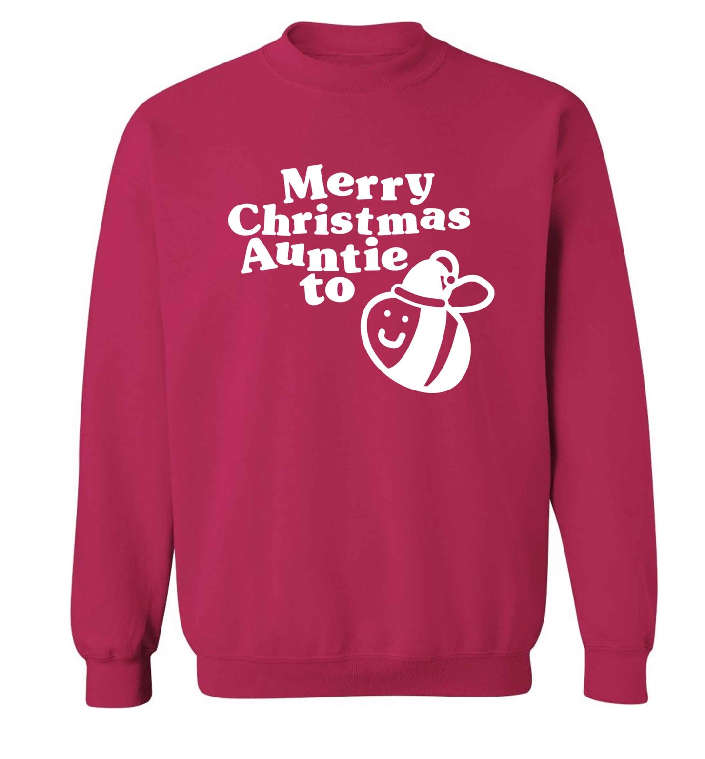 Merry Christmas auntie to be Adult's unisex pink Sweater 2XL