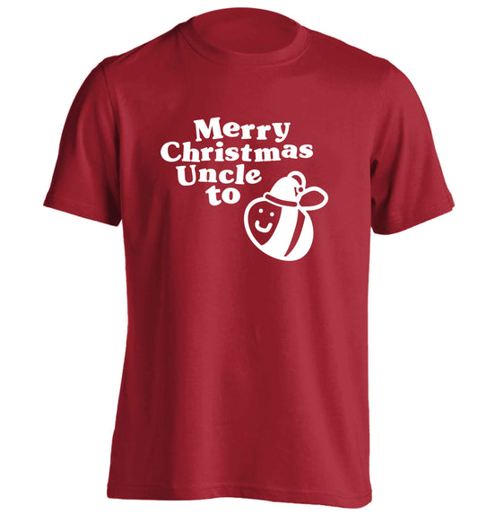 Merry Christmas uncle to be adults unisex red Tshirt 2XL