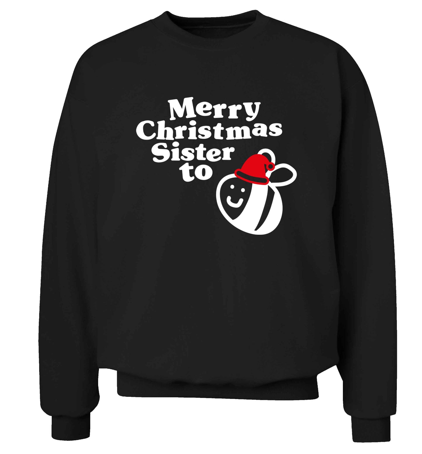 Merry Christmas sister to be Adult's unisex black Sweater 2XL