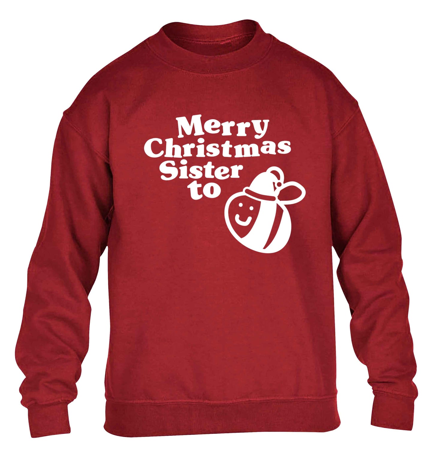 Merry Christmas sister to be children's grey sweater 12-13 Years
