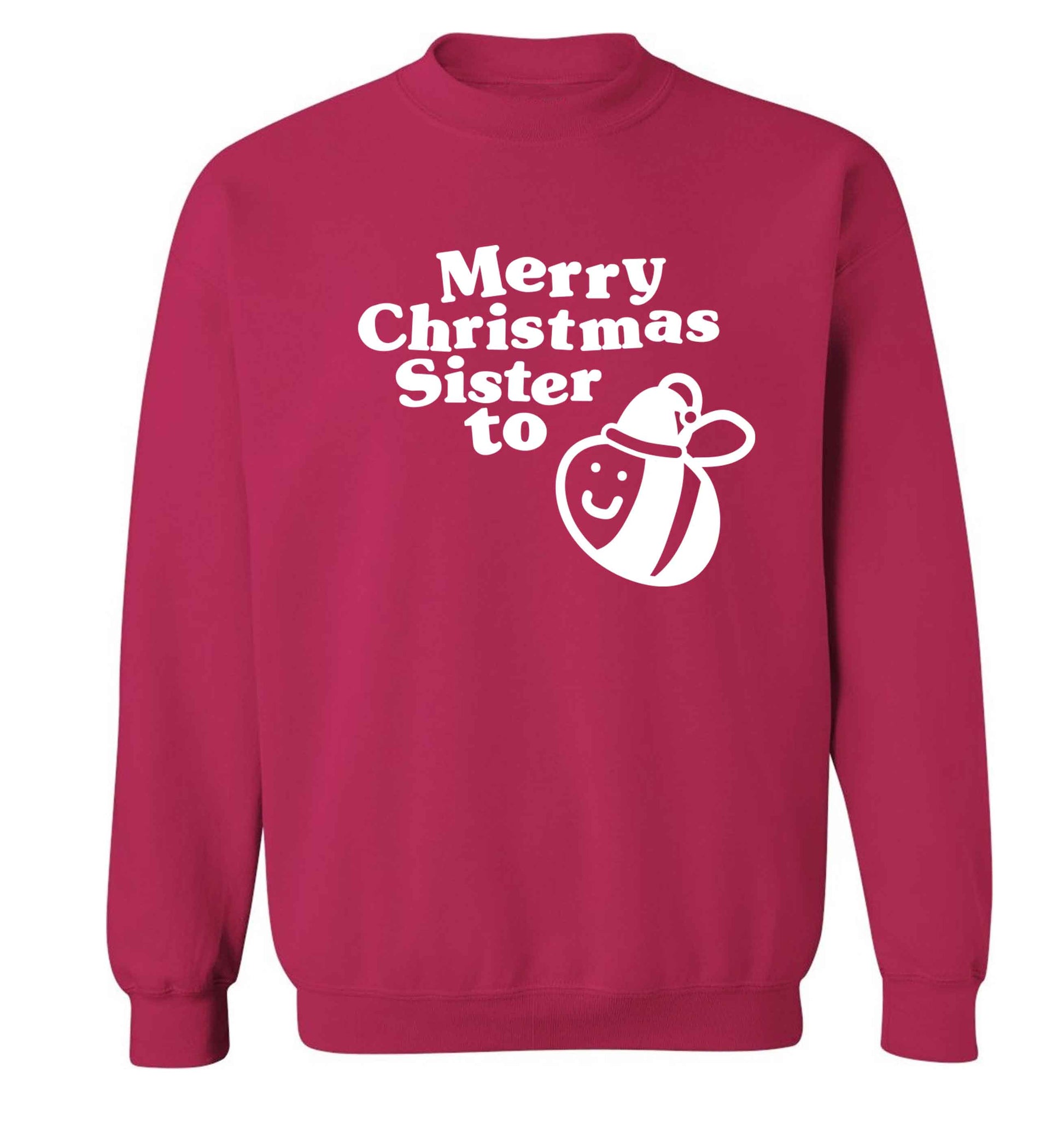 Merry Christmas sister to be Adult's unisex pink Sweater 2XL