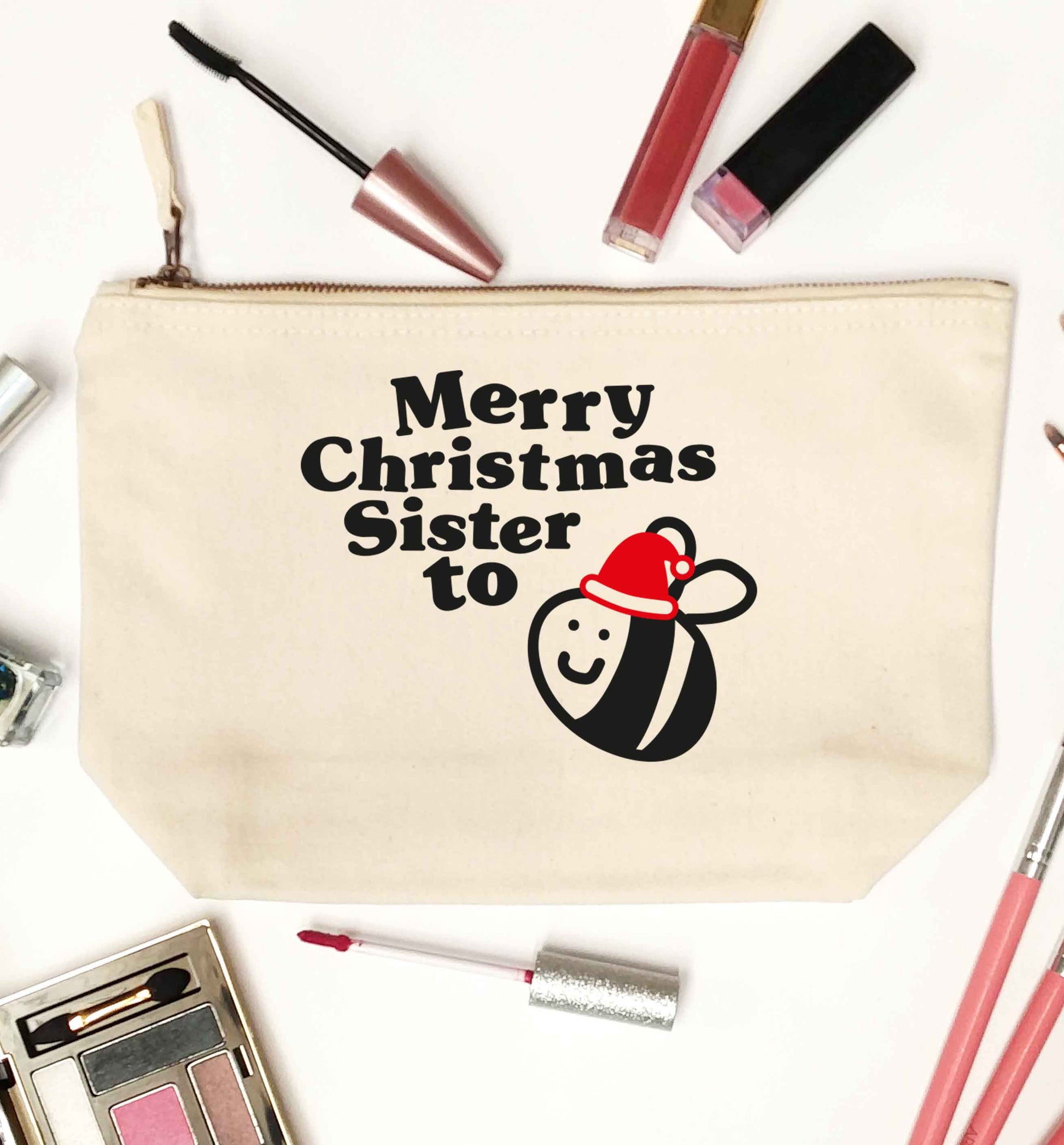 Merry Christmas sister to be natural makeup bag