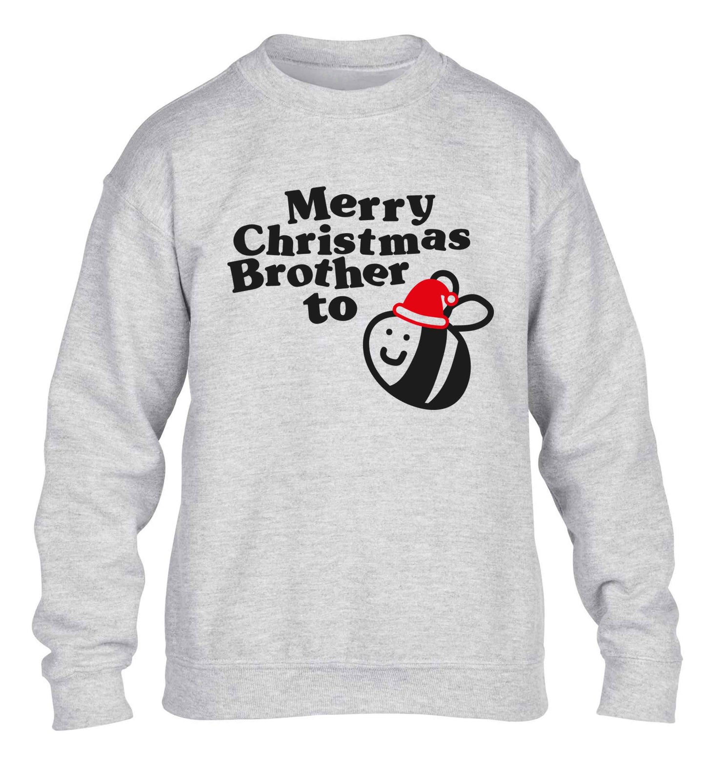 Merry Christmas brother to be children's grey sweater 12-13 Years