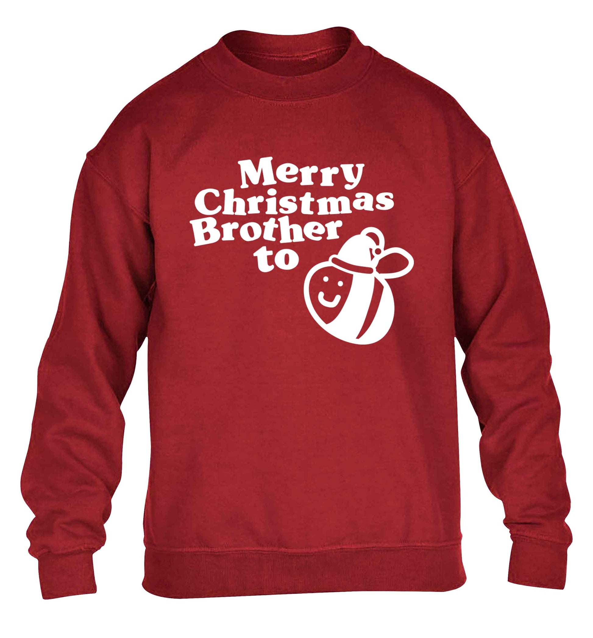 Merry Christmas brother to be children's grey sweater 12-13 Years