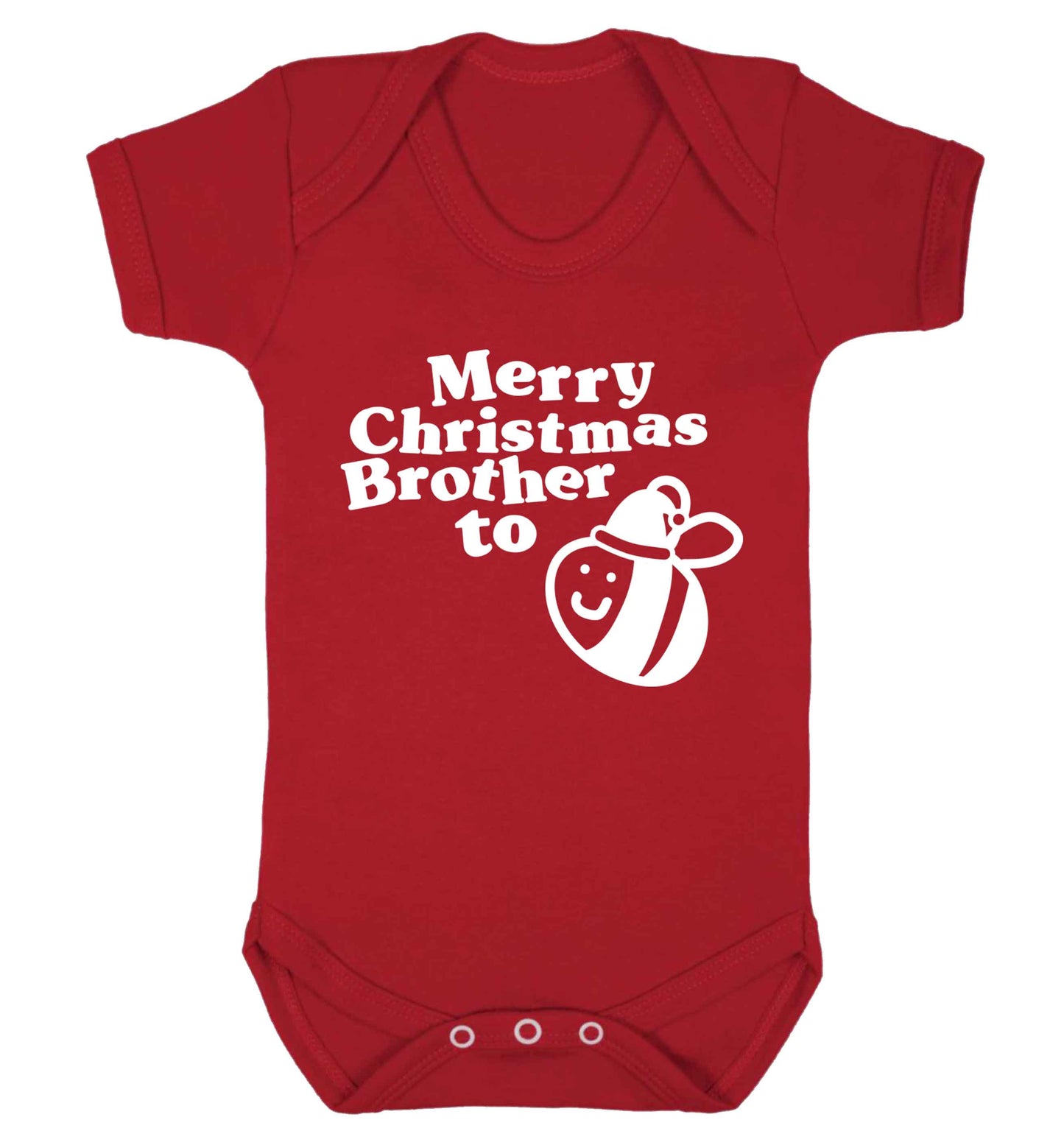 Merry Christmas brother to be Baby Vest red 18-24 months
