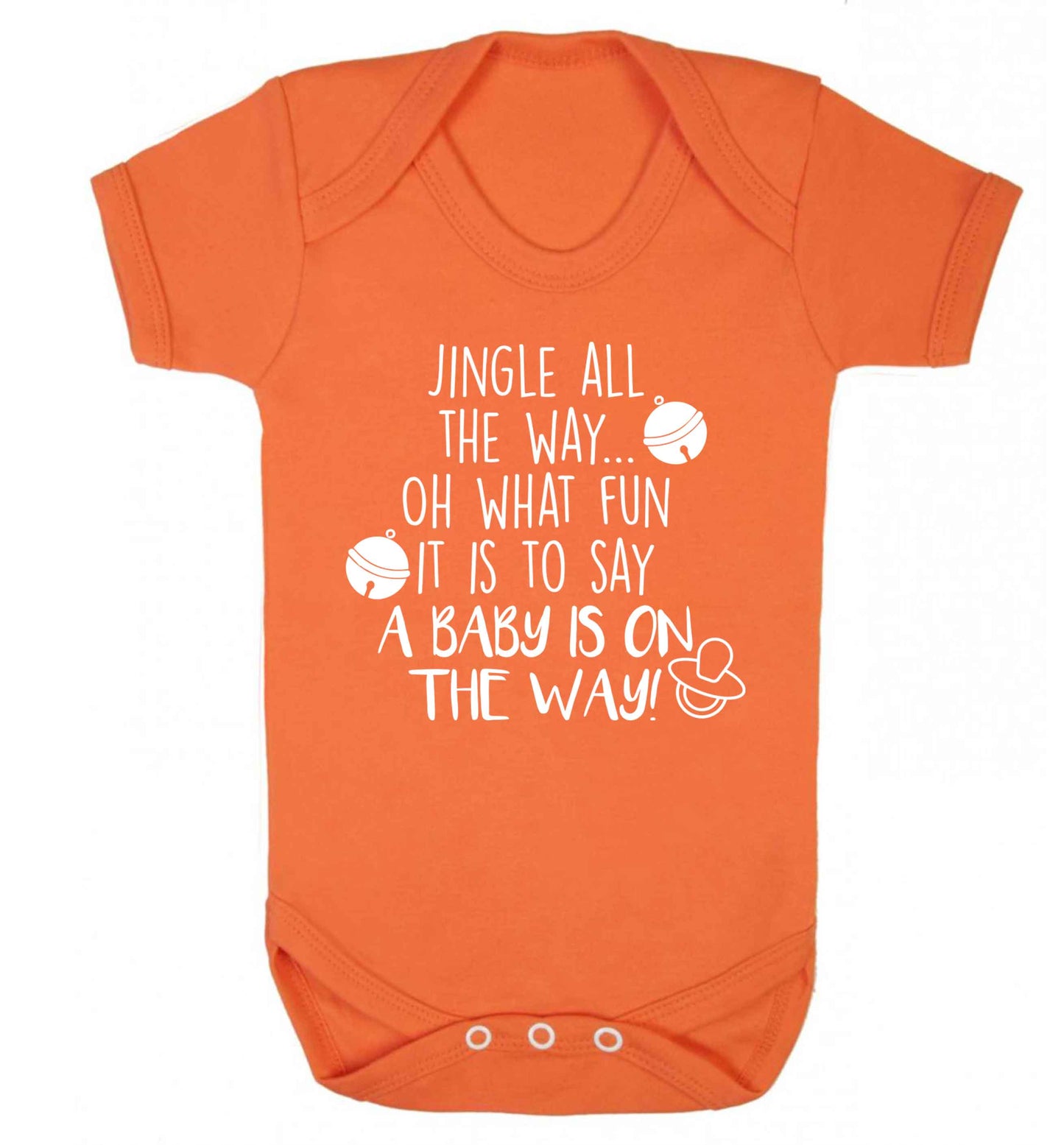 Oh what fun it is to say a baby is on the way! Baby Vest orange 18-24 months
