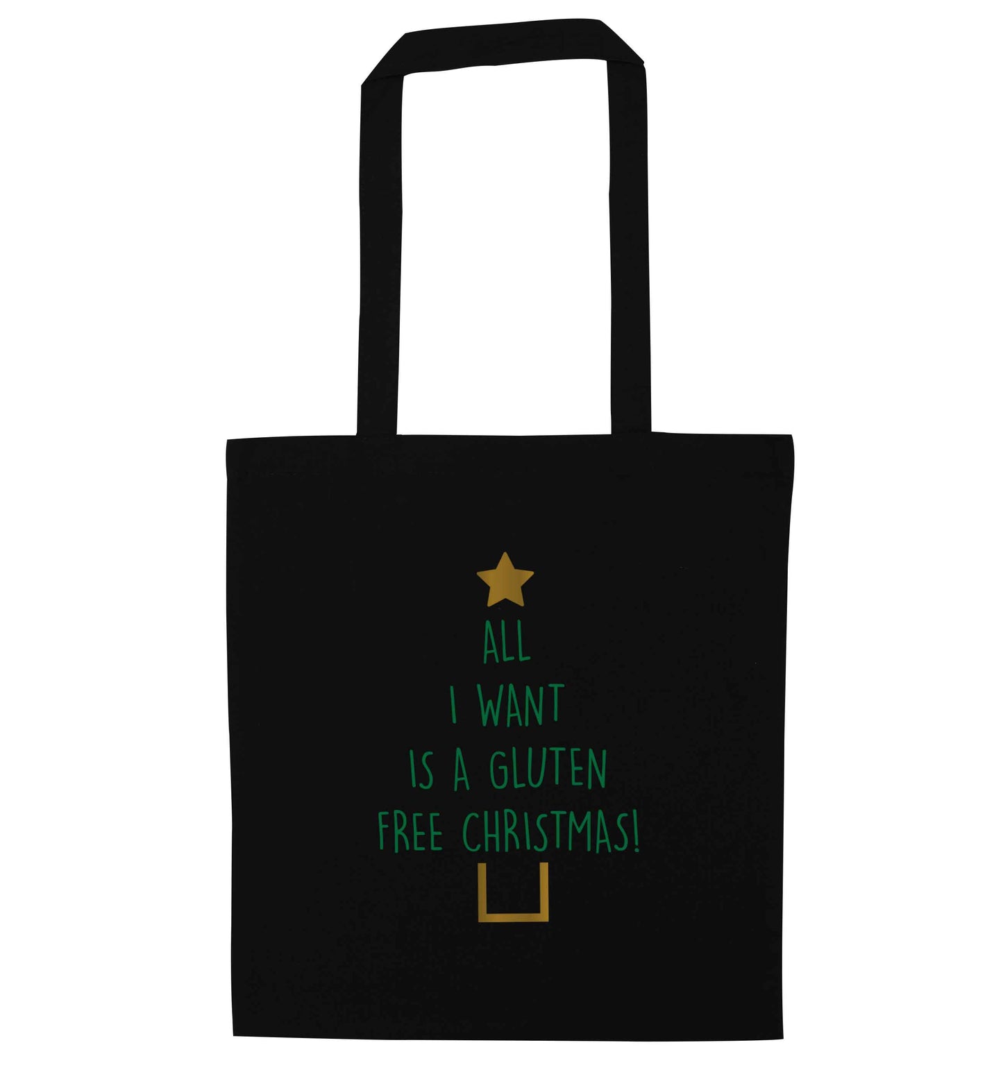 All I want is a gluten free Christmas black tote bag