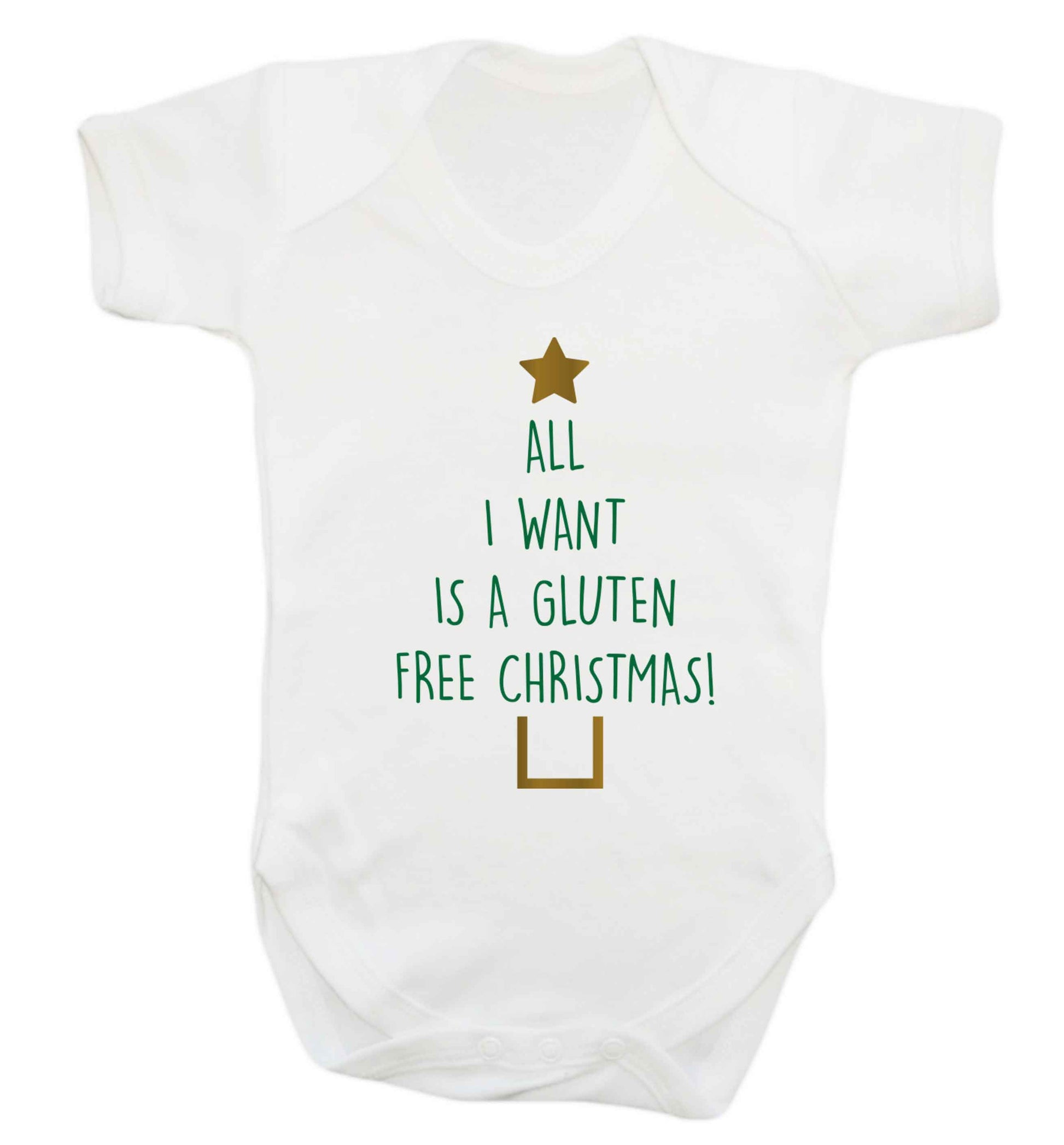 All I want is a gluten free Christmas Baby Vest white 18-24 months