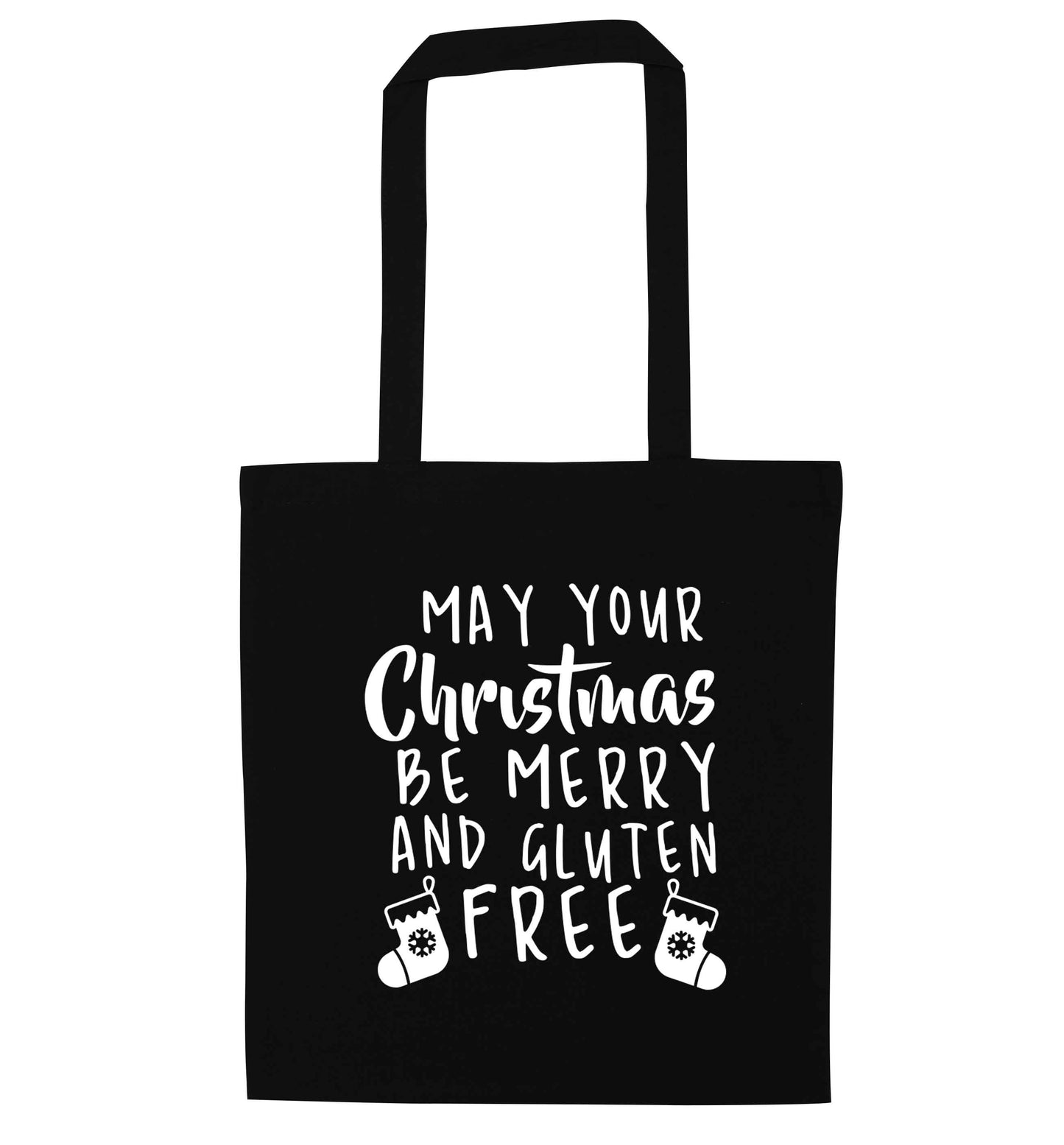 May your Christmas be merry and gluten free black tote bag