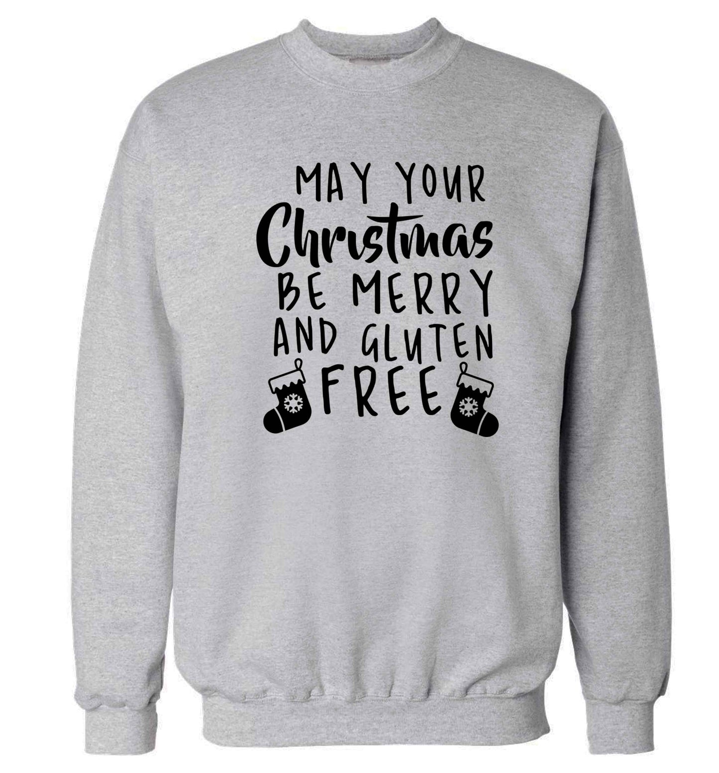 May your Christmas be merry and gluten free Adult's unisex grey Sweater 2XL