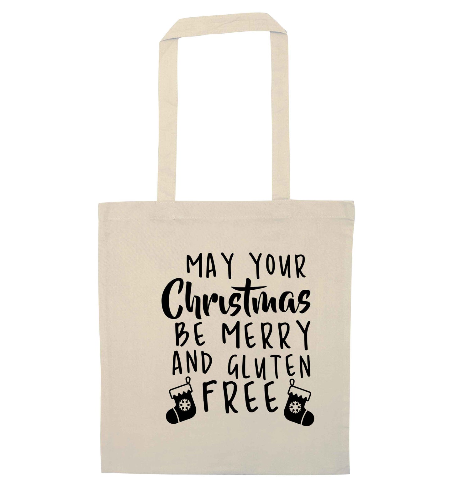 May your Christmas be merry and gluten free natural tote bag