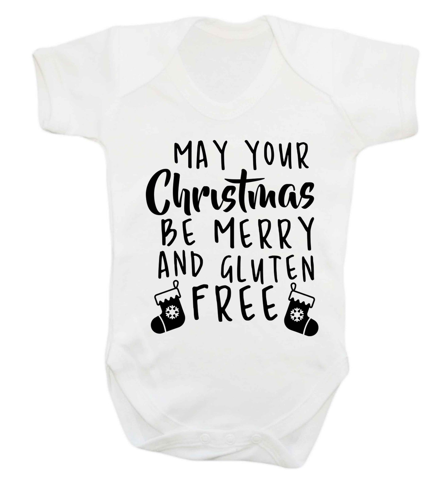 May your Christmas be merry and gluten free Baby Vest white 18-24 months
