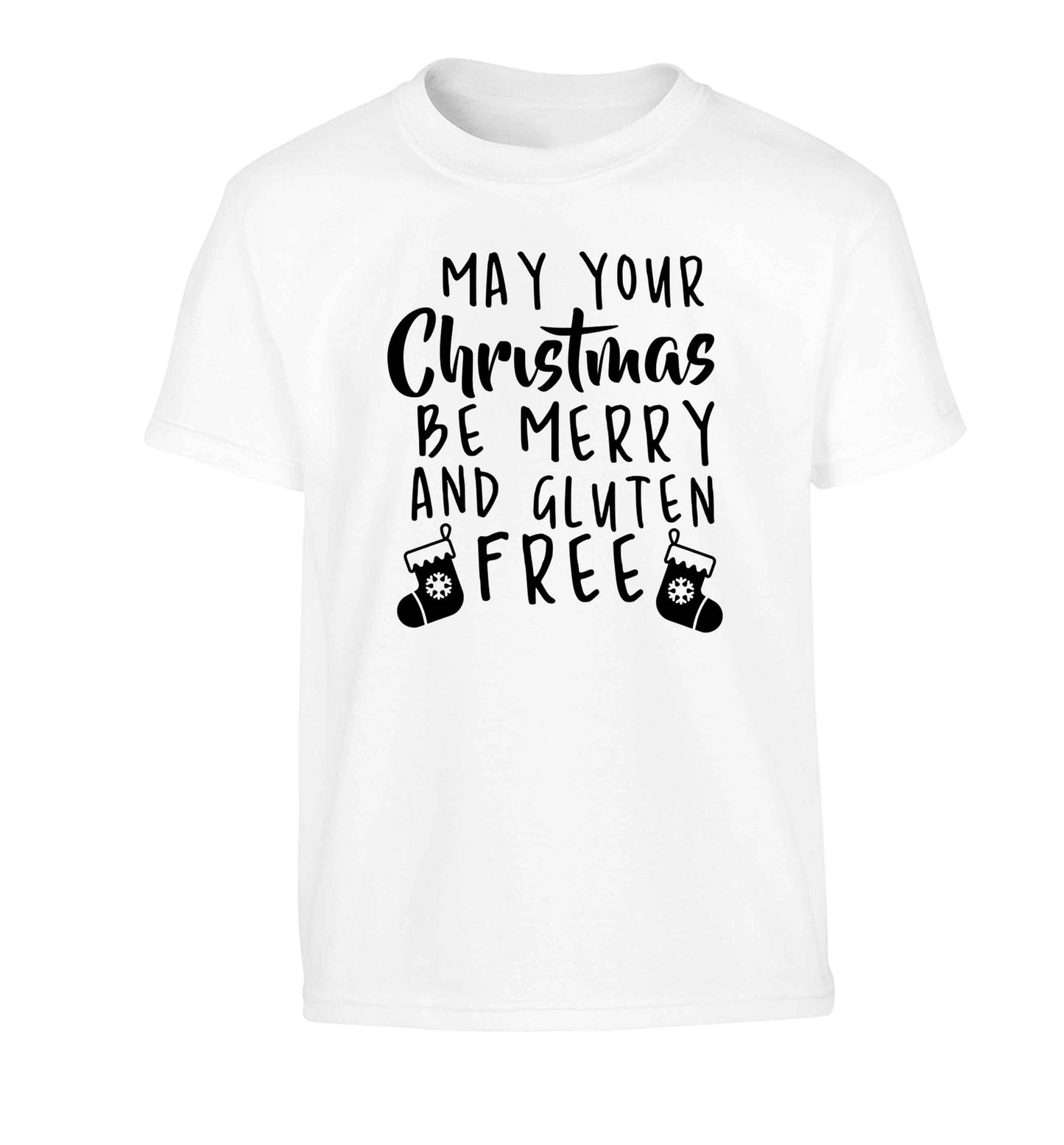 May your Christmas be merry and gluten free Children's white Tshirt 12-13 Years