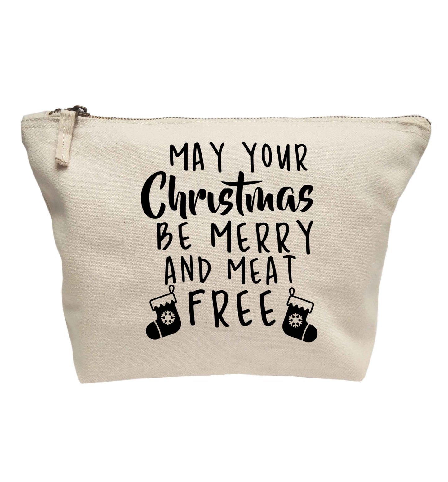 May your Christmas be merry and meat free | makeup / wash bag