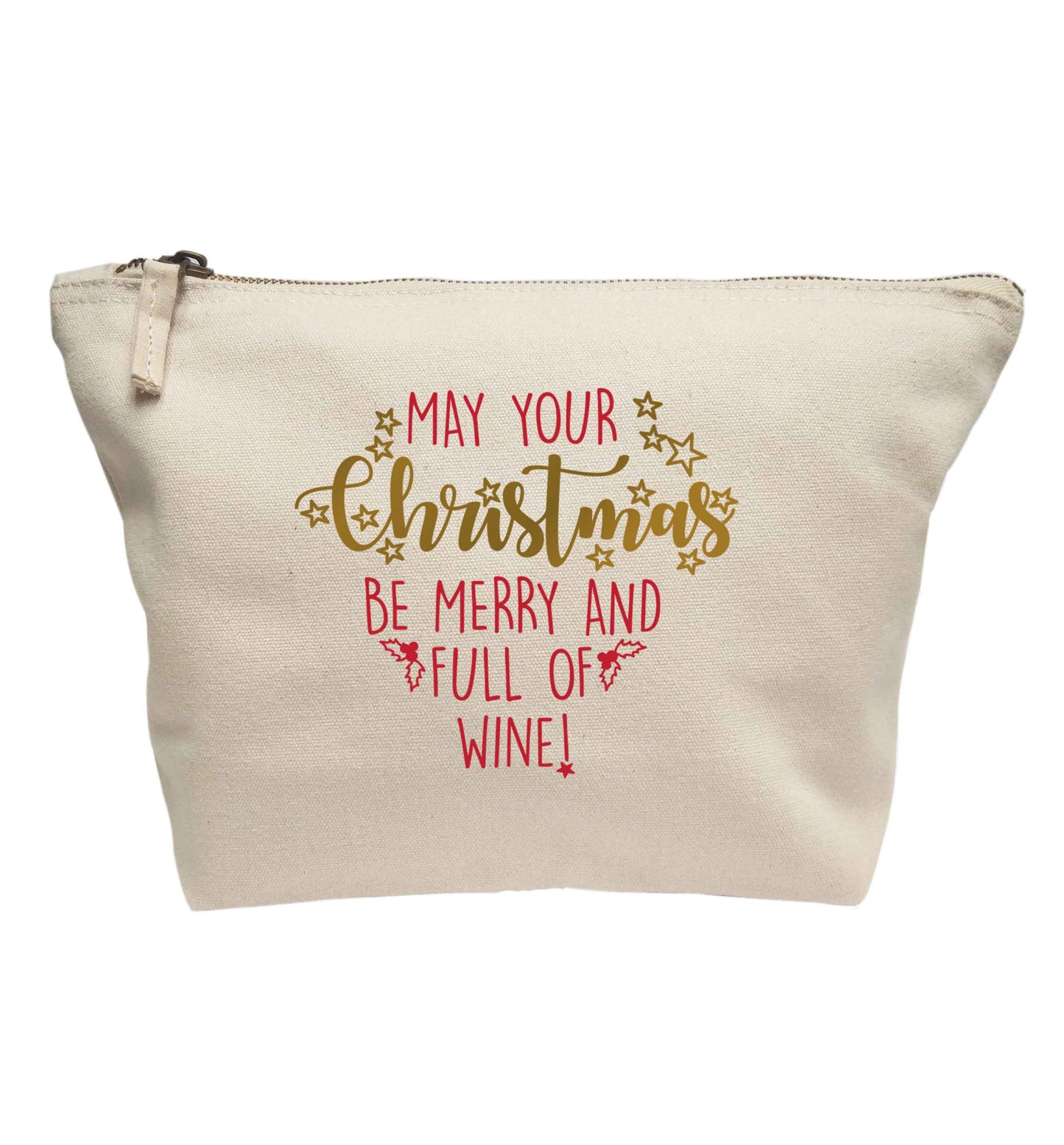 May your Christmas be merry and full of wine | makeup / wash bag