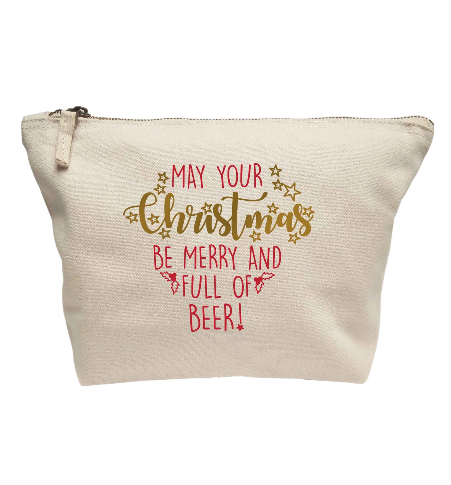 May your Christmas be merry and full of beer | makeup / wash bag