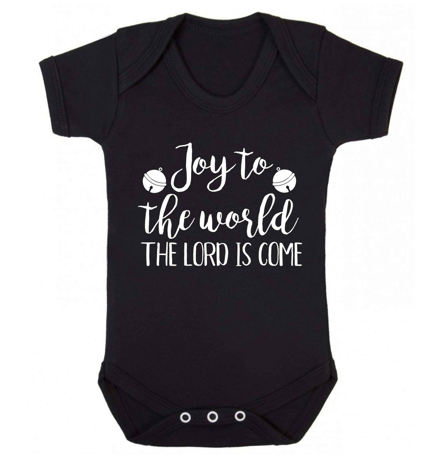 Joy to the world the Lord is come Baby Vest black 18-24 months
