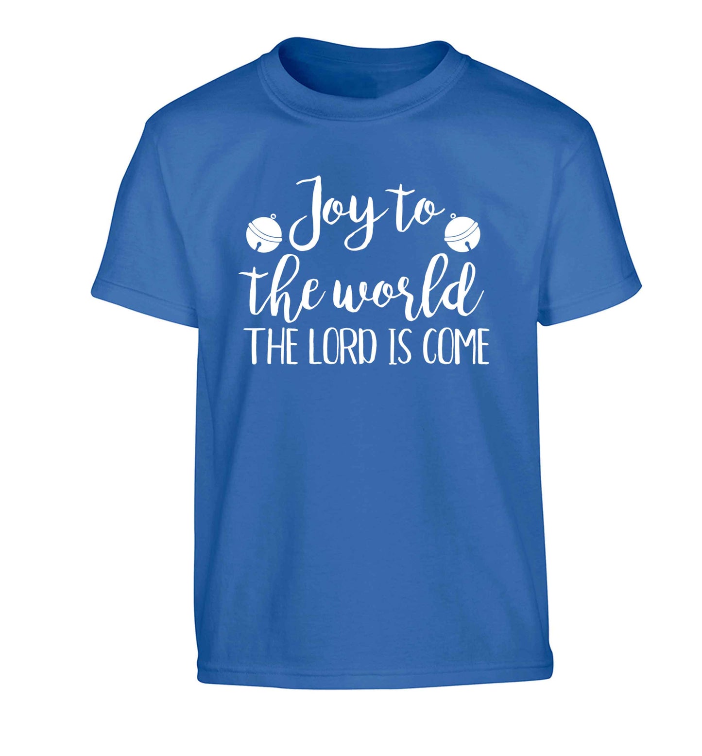 Joy to the world the Lord is come Children's blue Tshirt 12-13 Years