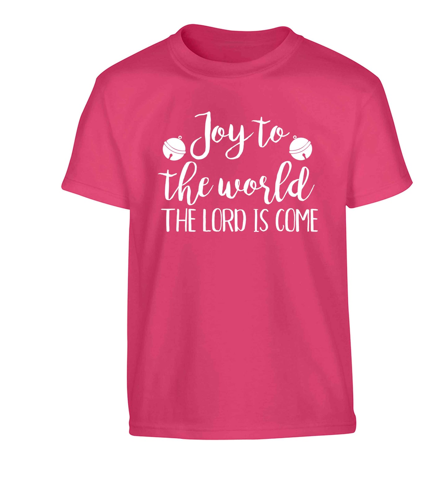 Joy to the world the Lord is come Children's pink Tshirt 12-13 Years