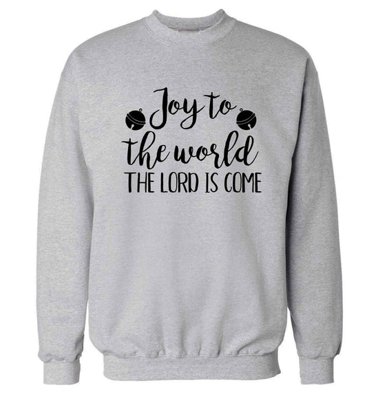 Joy to the world the Lord is come Adult's unisex grey Sweater 2XL