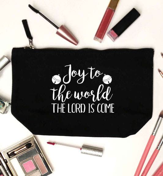 Joy to the World Lord black makeup bag