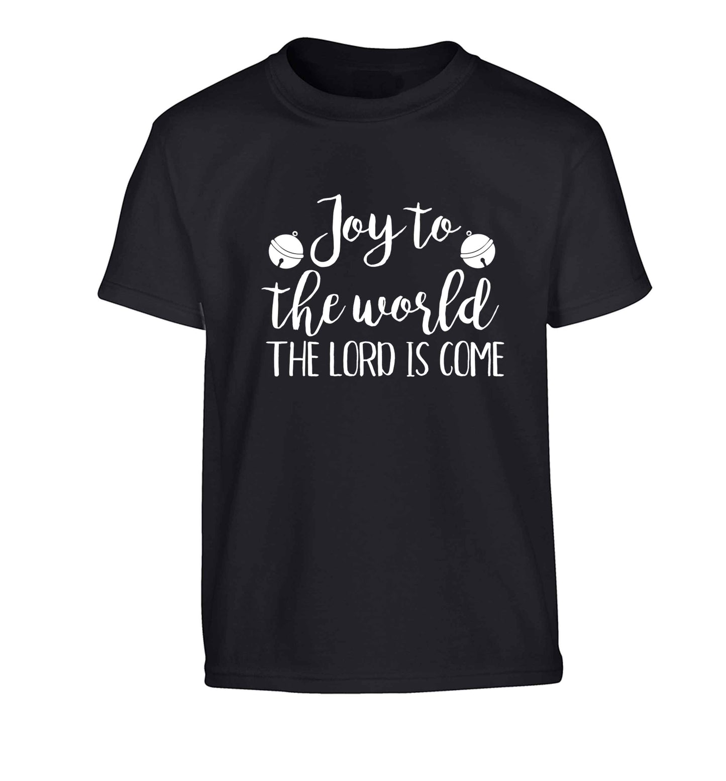 Joy to the World Lord Children's black Tshirt 12-13 Years