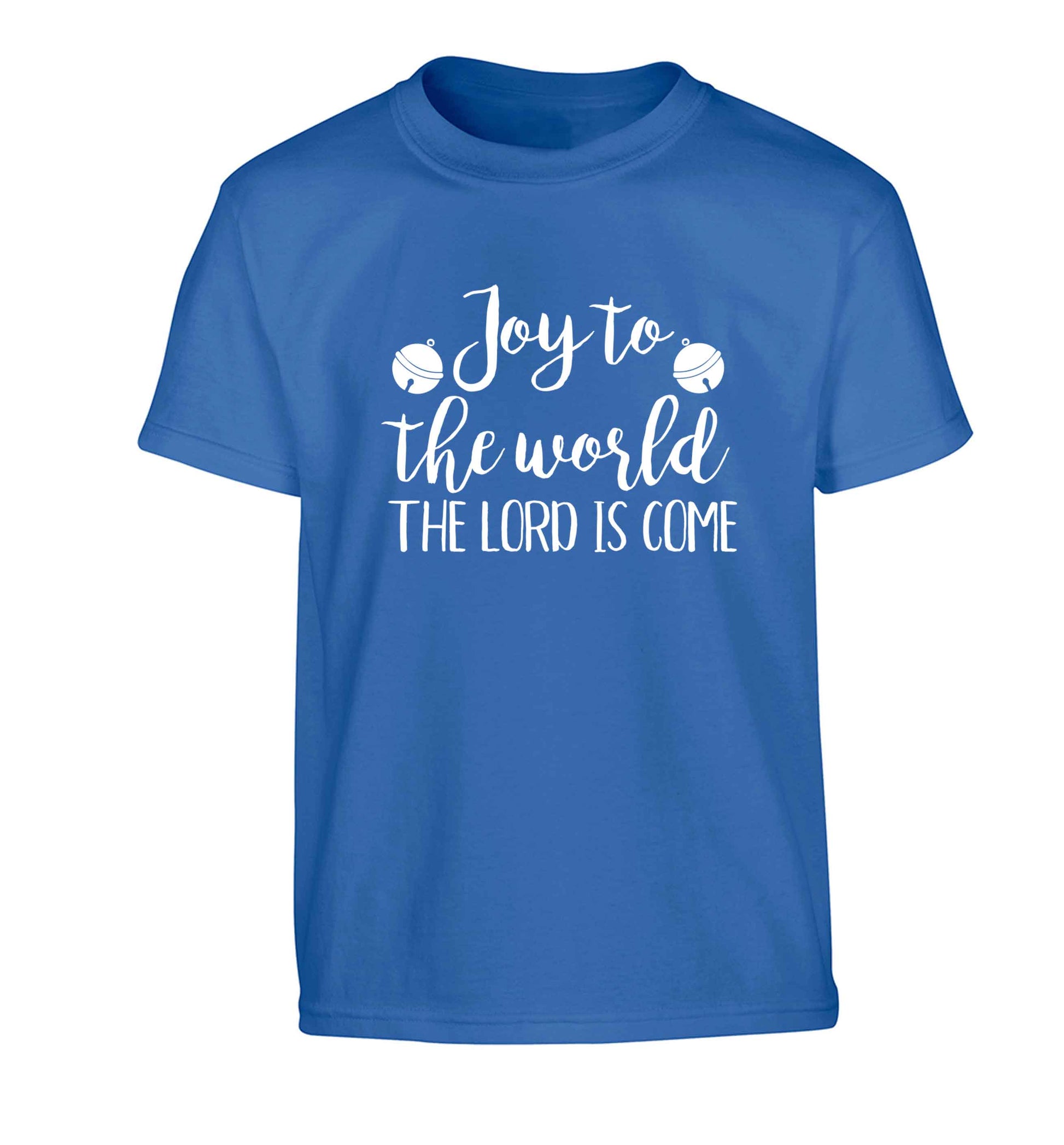 Joy to the World Lord Children's blue Tshirt 12-13 Years